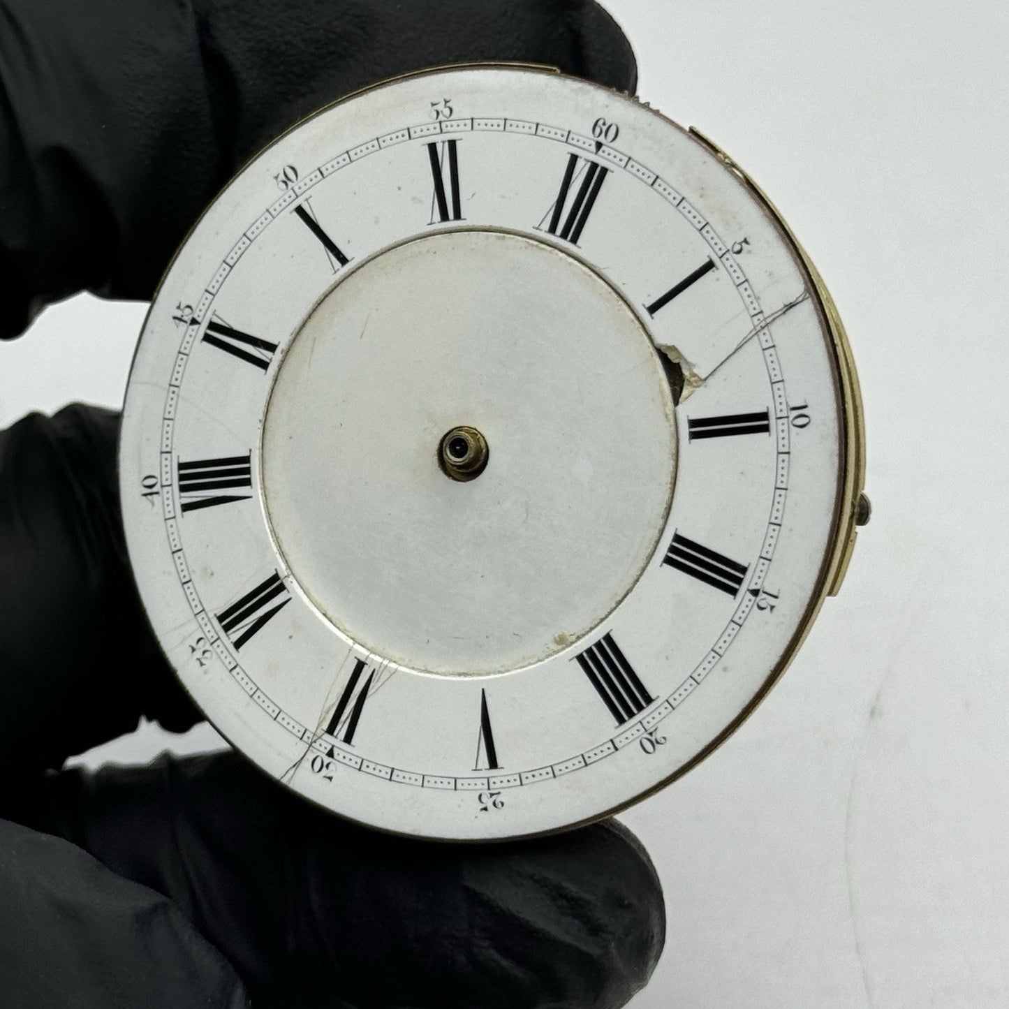 47.2mm Antique English Chronograph Pocket Watch Movement - PARTS REPAIR SPARES