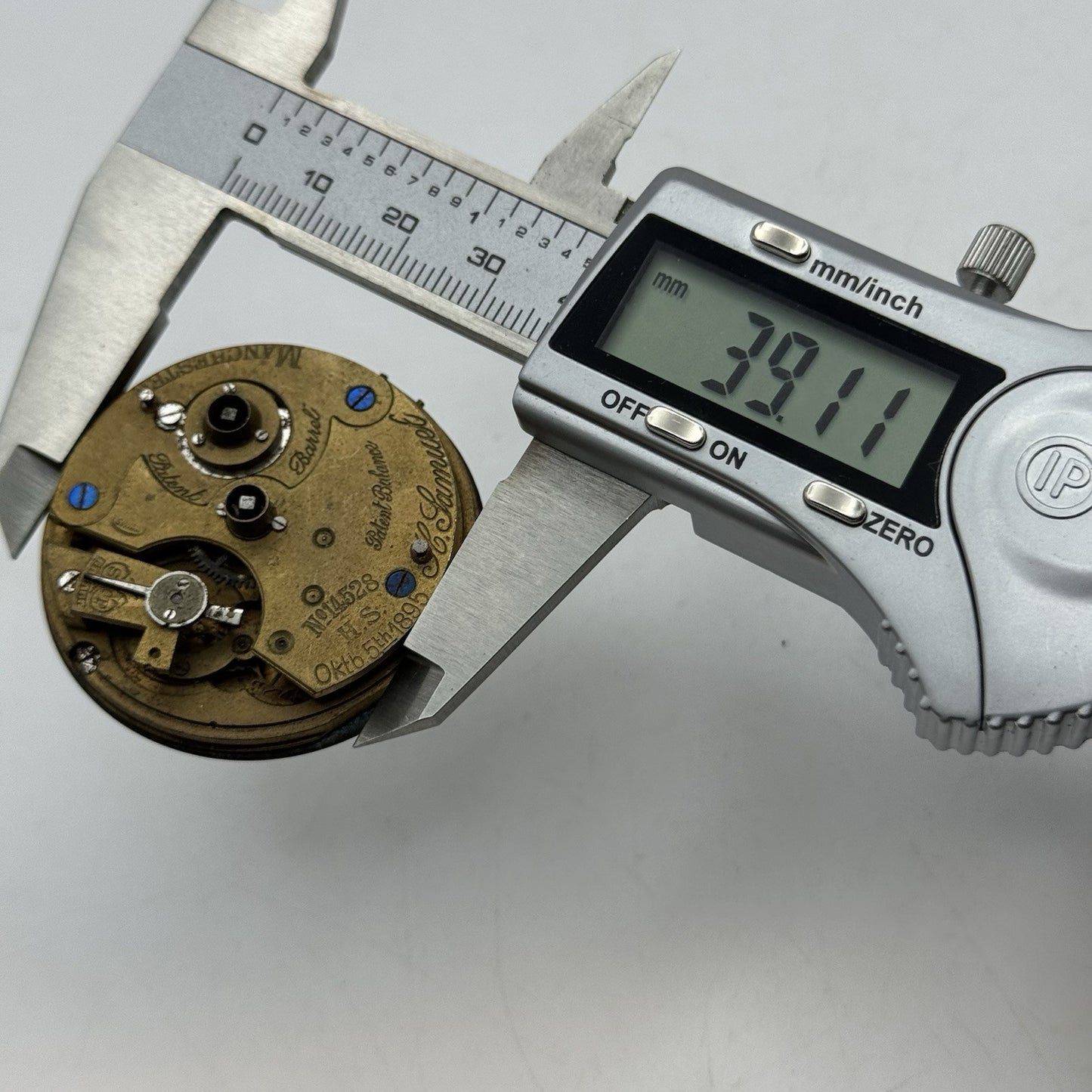 43.5mm Antique H Samuel Acme Lever Key Wound Pocket Watch Movement - PARTS