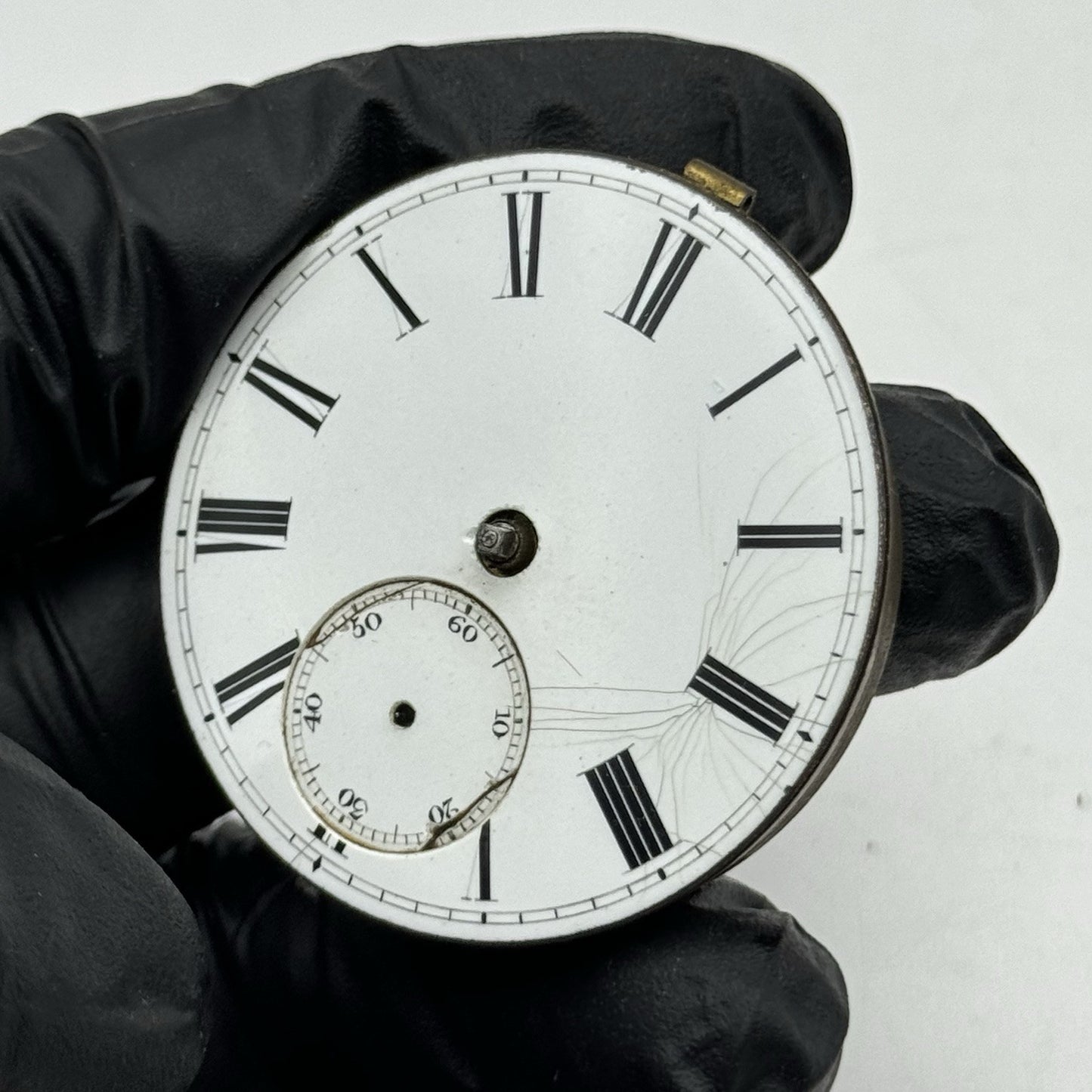 43.3mm Antique J Myers English Key Wound Fusee Pocket Watch Movement - PARTS