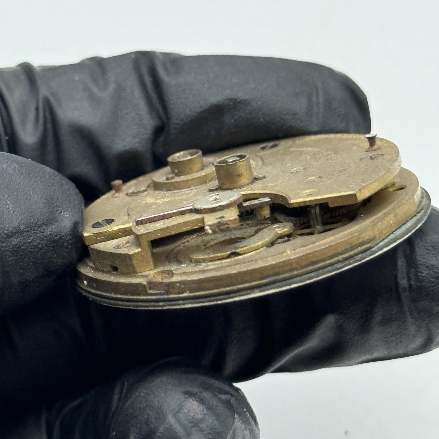 43.5mm Antique H Samuel Acme Lever Key Wound Pocket Watch Movement - PARTS