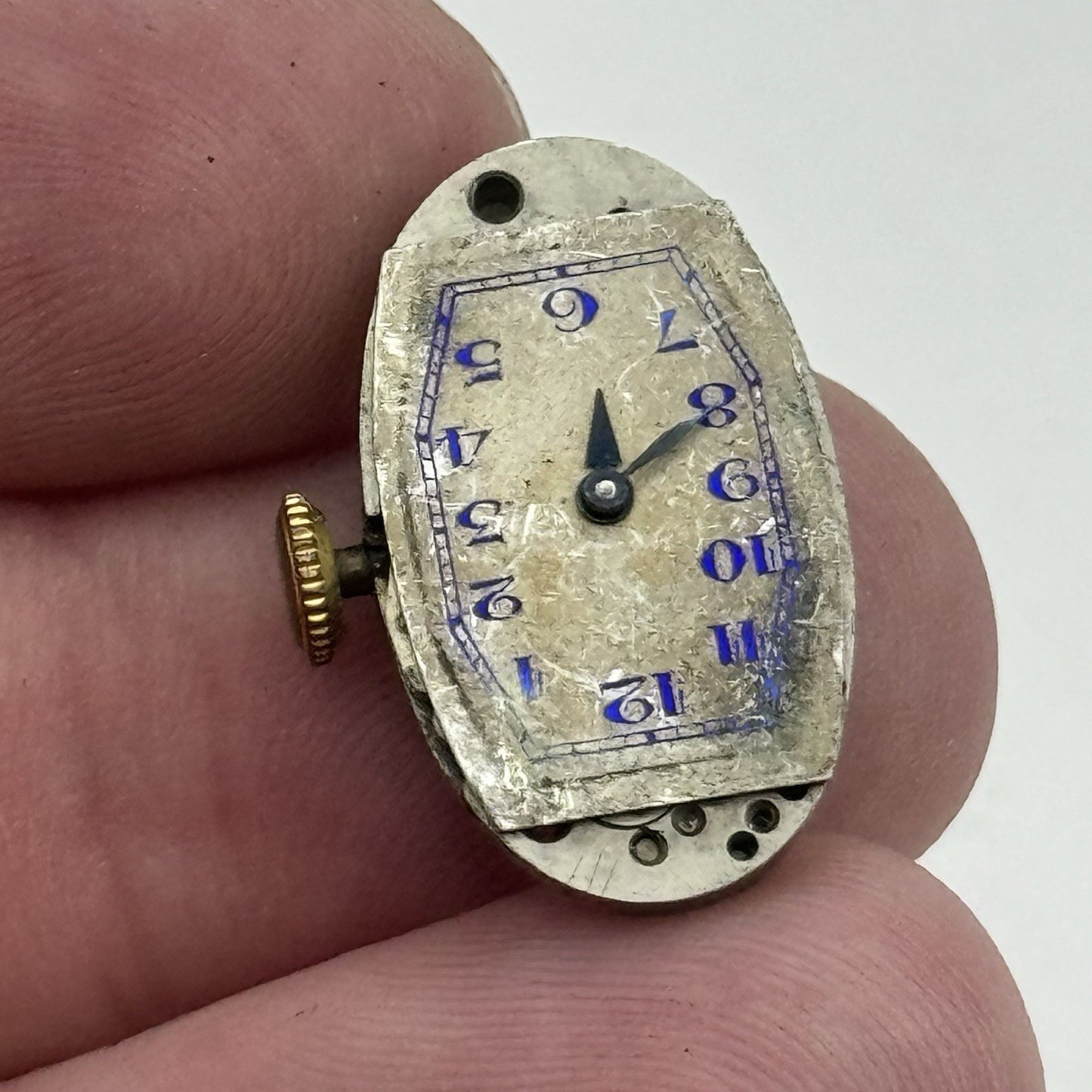 12.8mm Cut & Comb Bal A.I 190 Manual Wind Blue Indices Watch Movement FOR PARTS