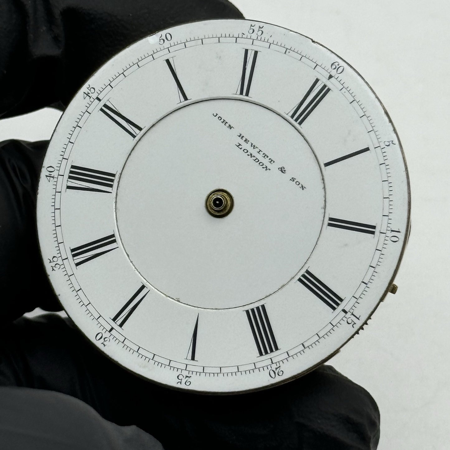 45mm Antique English Chronograph John Hewitt & Son Pocket Watch Movement - PARTS