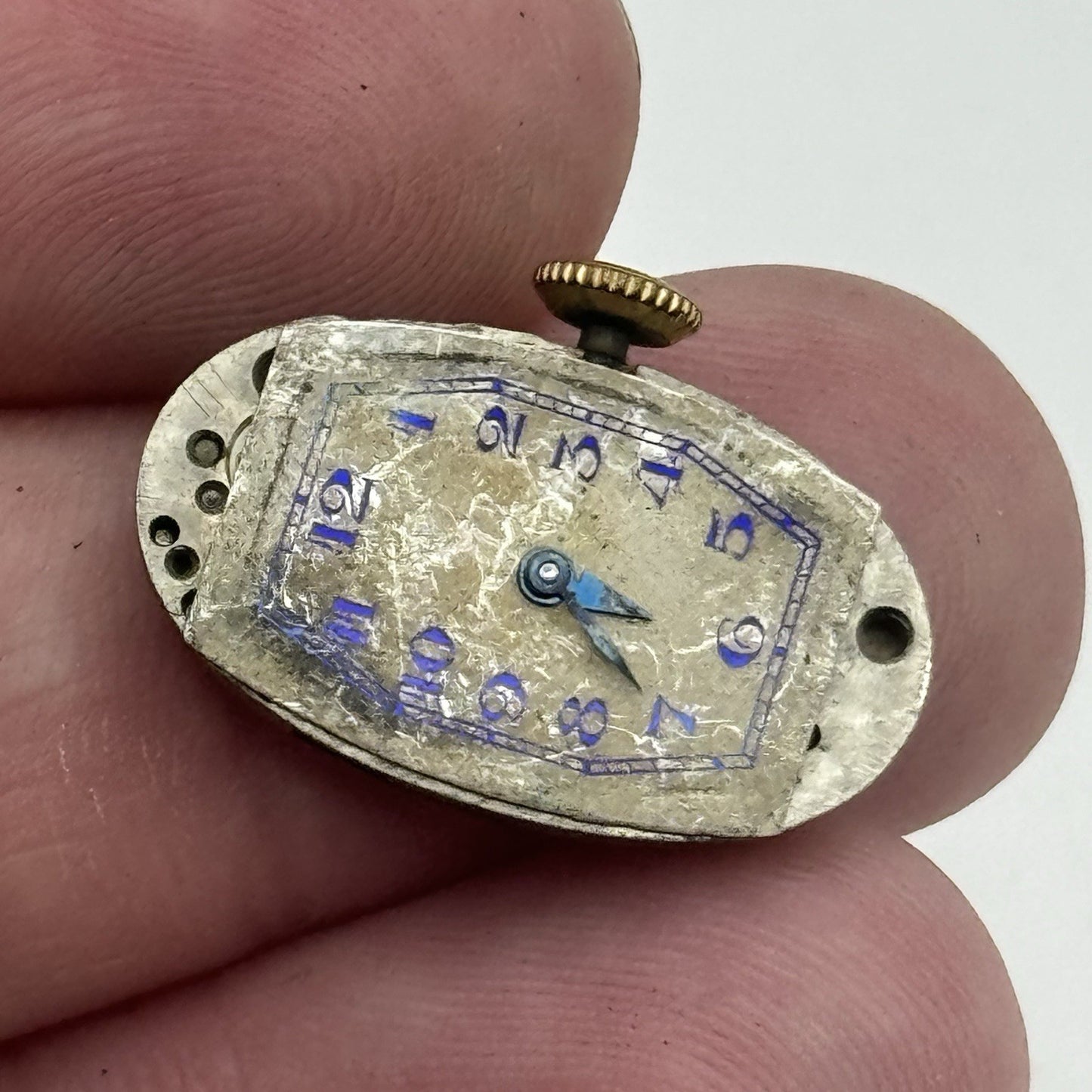 12.8mm Cut & Comb Bal A.I 190 Manual Wind Blue Indices Watch Movement FOR PARTS