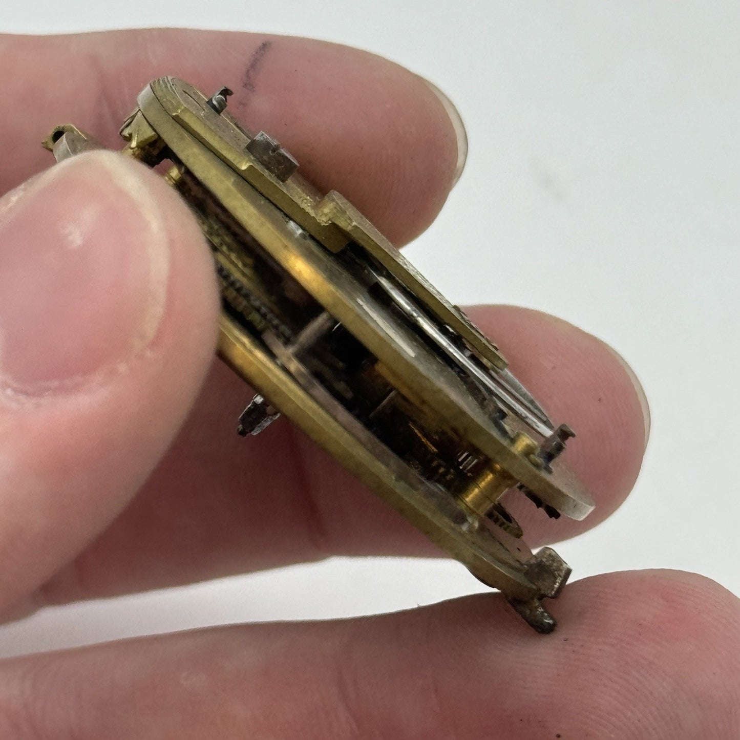 43mm Antique Fusee Pocket Watch Movement - Chain Missing PARTS REPAIR SPARES