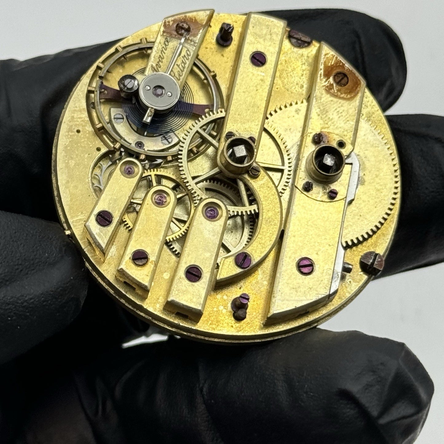 43.3mm Running Antique High Grade Cylinder Escapement Pocket Watch Movement PART