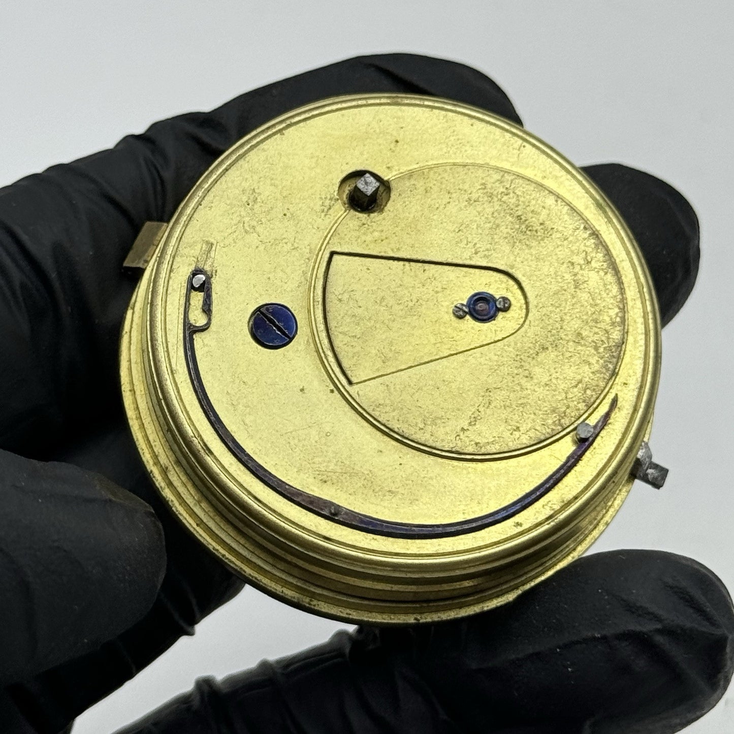 46.5mm Antique David Abrahams Manchester Key Wound Pocket Watch Movement PARTS