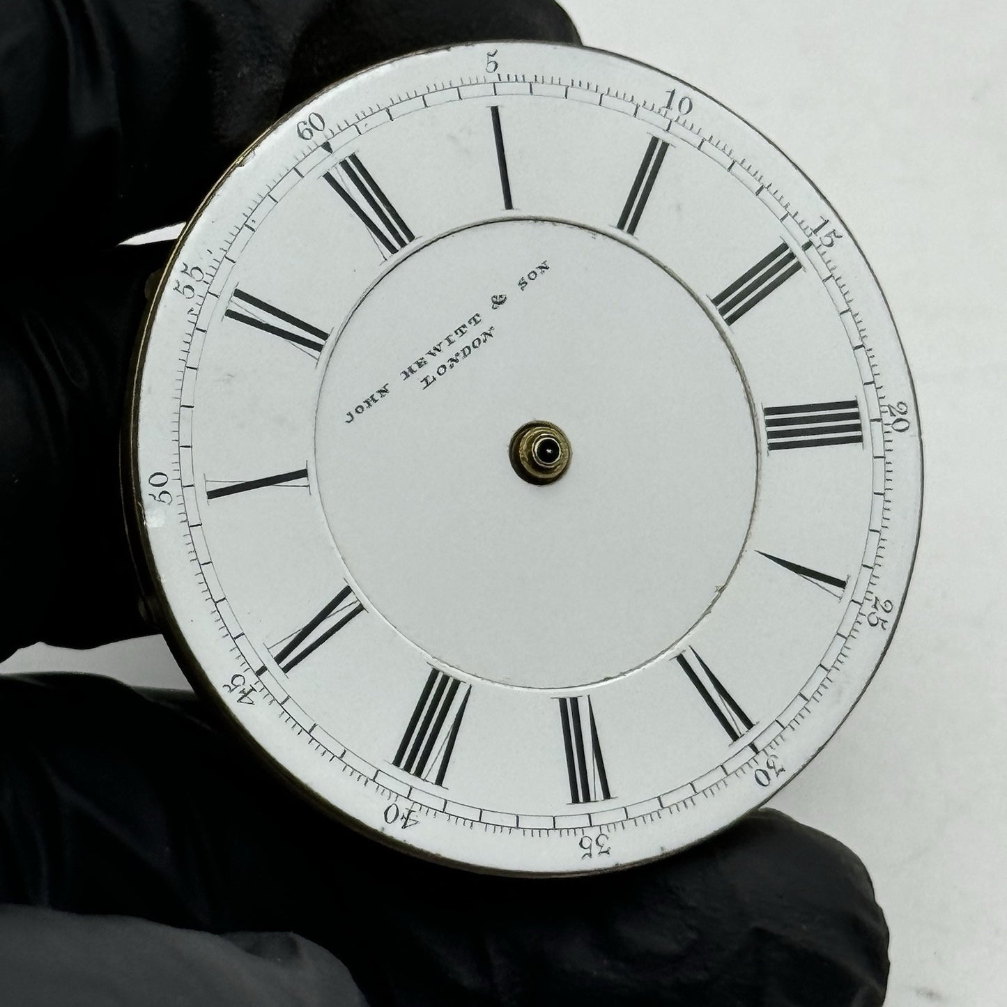 45mm Antique English Chronograph John Hewitt & Son Pocket Watch Movement - PARTS