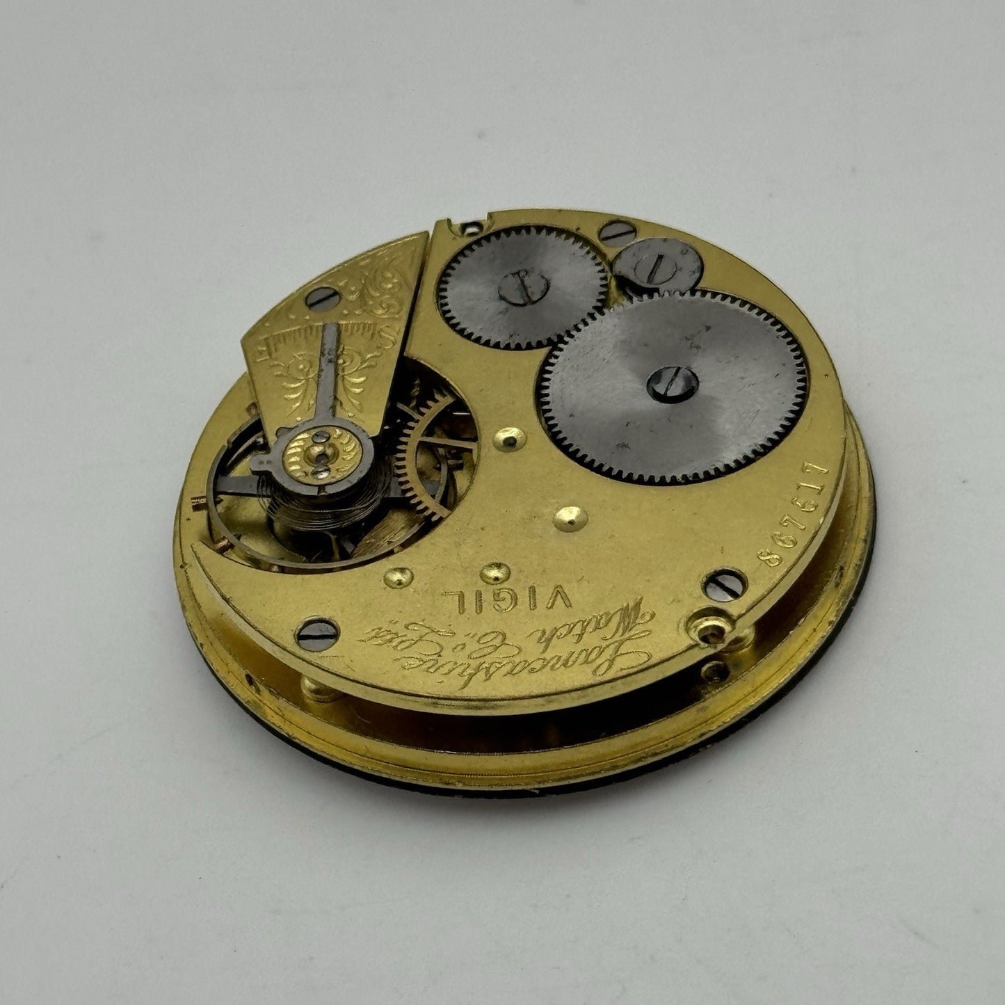 43.2mm Lancashire Watch Co Vigil Prescot Open Face Pocket Watch Movement - PARTS
