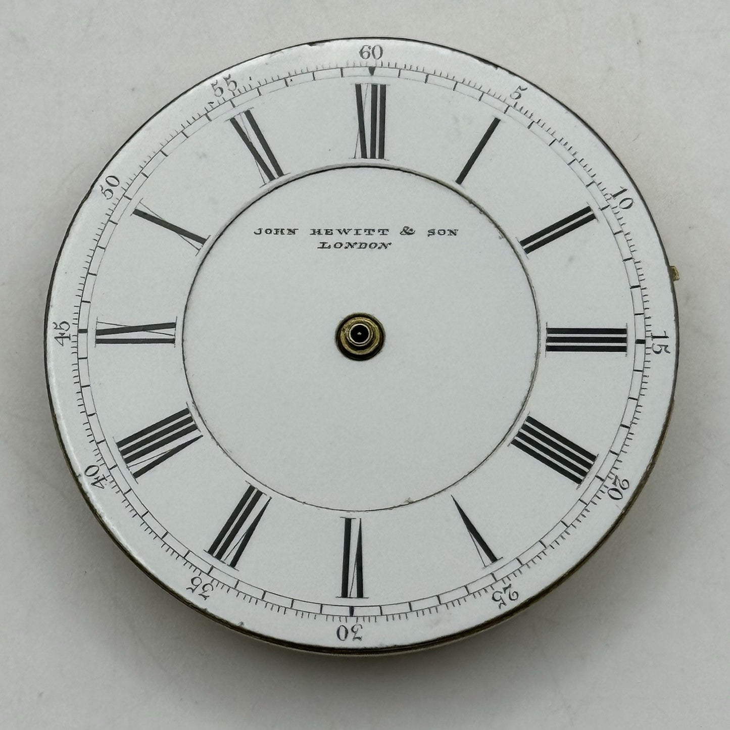 45mm Antique English Chronograph John Hewitt & Son Pocket Watch Movement - PARTS