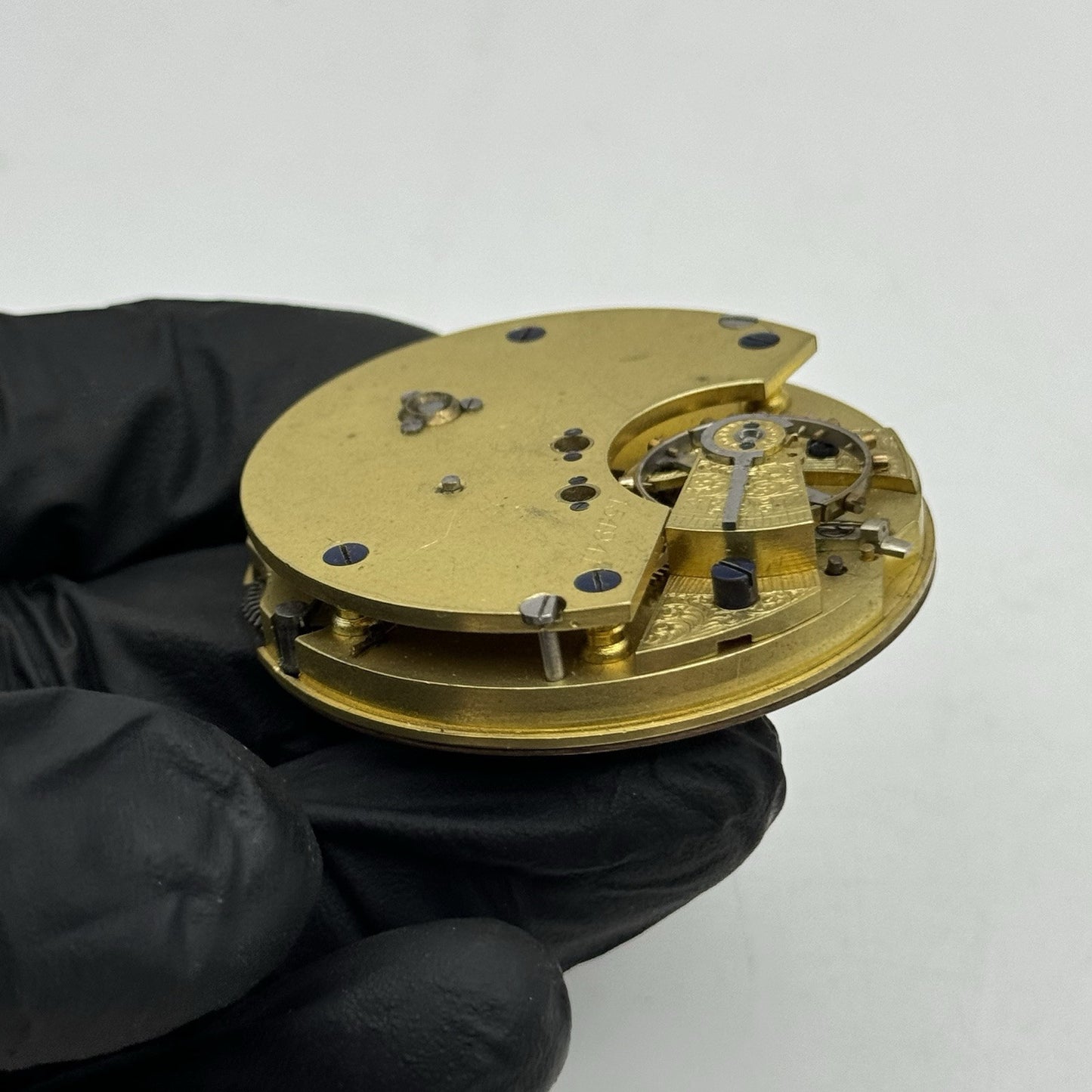 47.2mm Antique English Chronograph Pocket Watch Movement - PARTS REPAIR SPARES