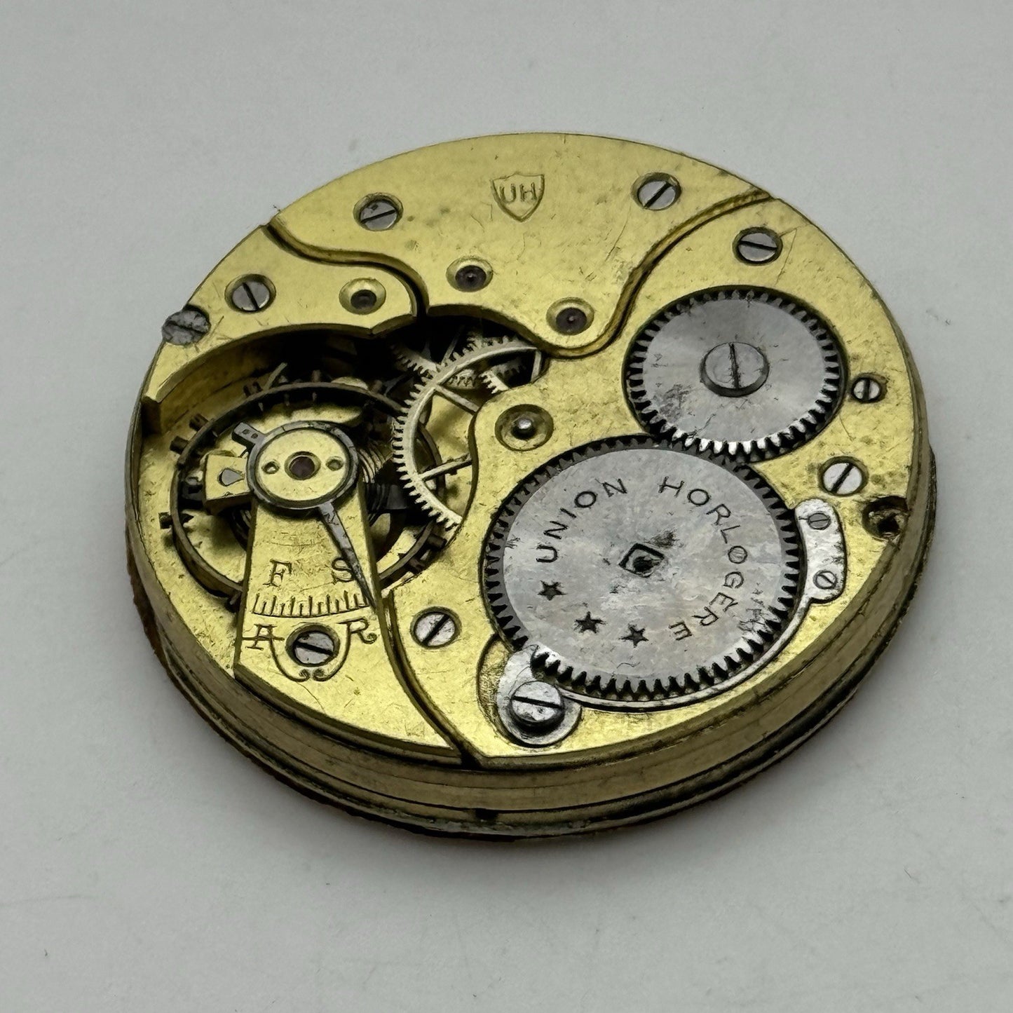 42.3mm Interesting Longines Union Horlogere UH Pocket Watch Movement - PARTS