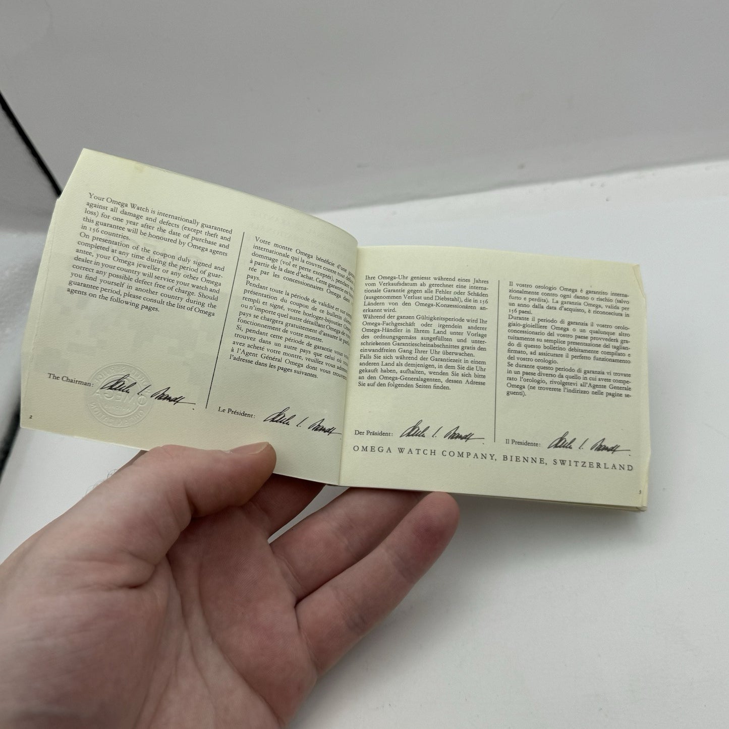 1973 Omega F300 Chronometer International Warantee Papers Saffron Hill London