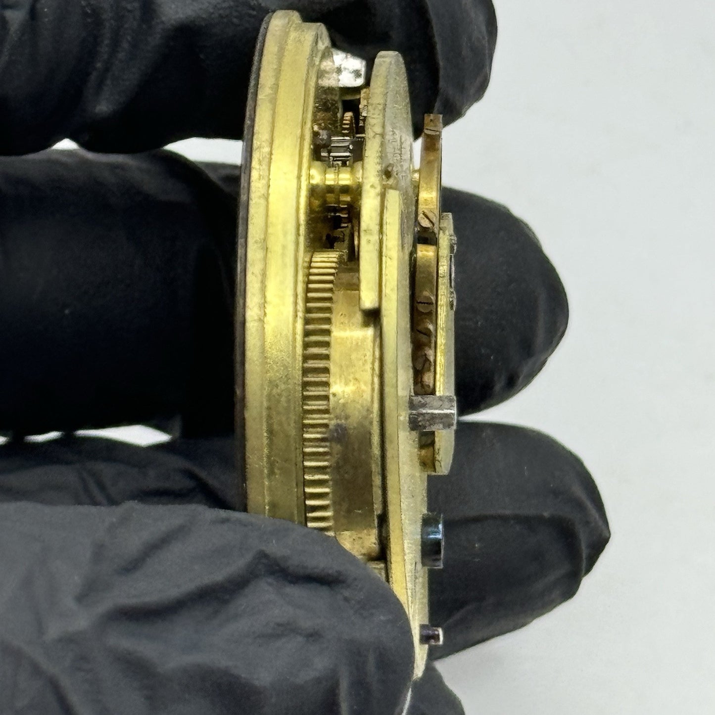 46.5mm Antique David Abrahams Manchester Key Wound Pocket Watch Movement PARTS