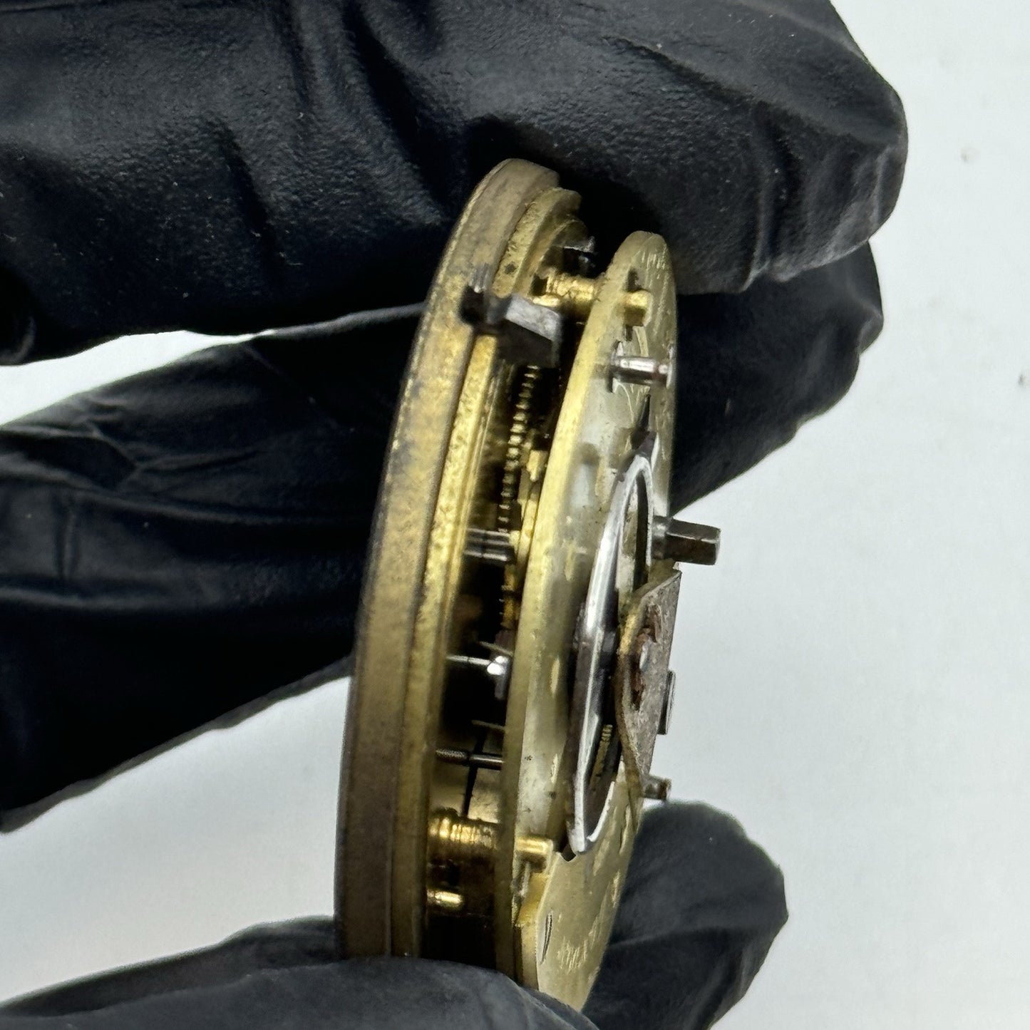 43.3mm Antique J Myers English Key Wound Fusee Pocket Watch Movement - PARTS