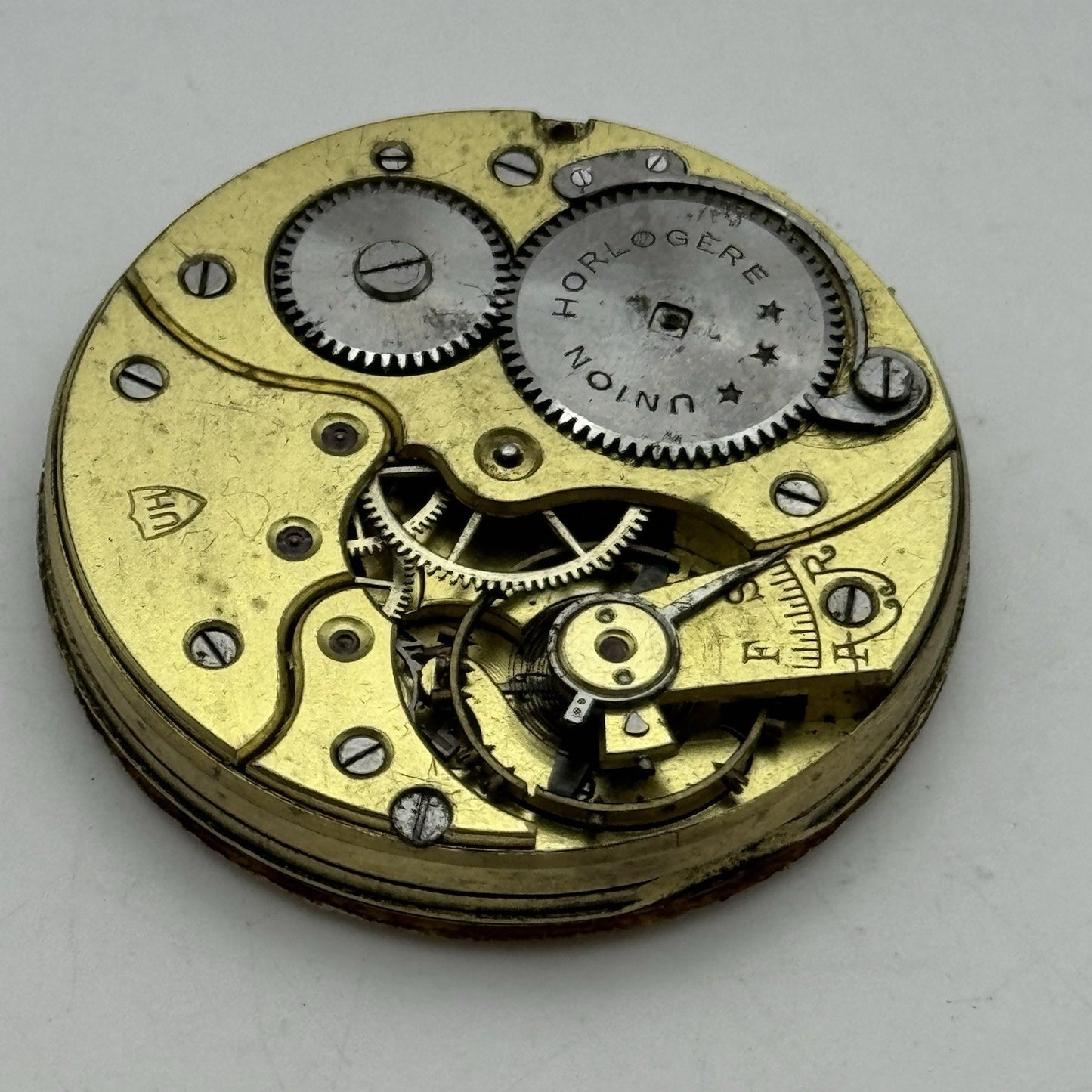 42.3mm Interesting Longines Union Horlogere UH Pocket Watch Movement - PARTS