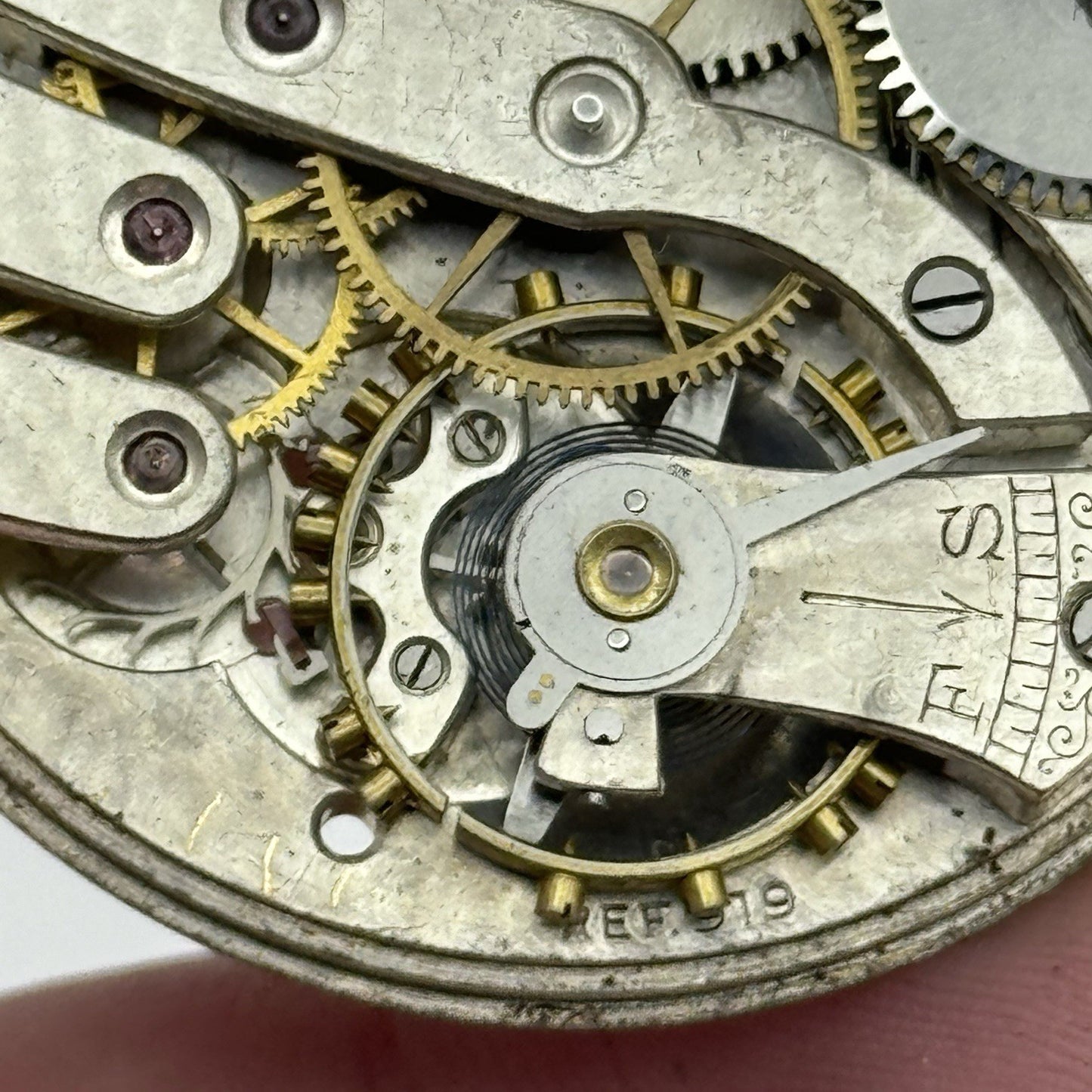 43mm Cyma Tavannes Ref 919 Vintage Swiss Pocket Watch Movement For PARTS REPAIR