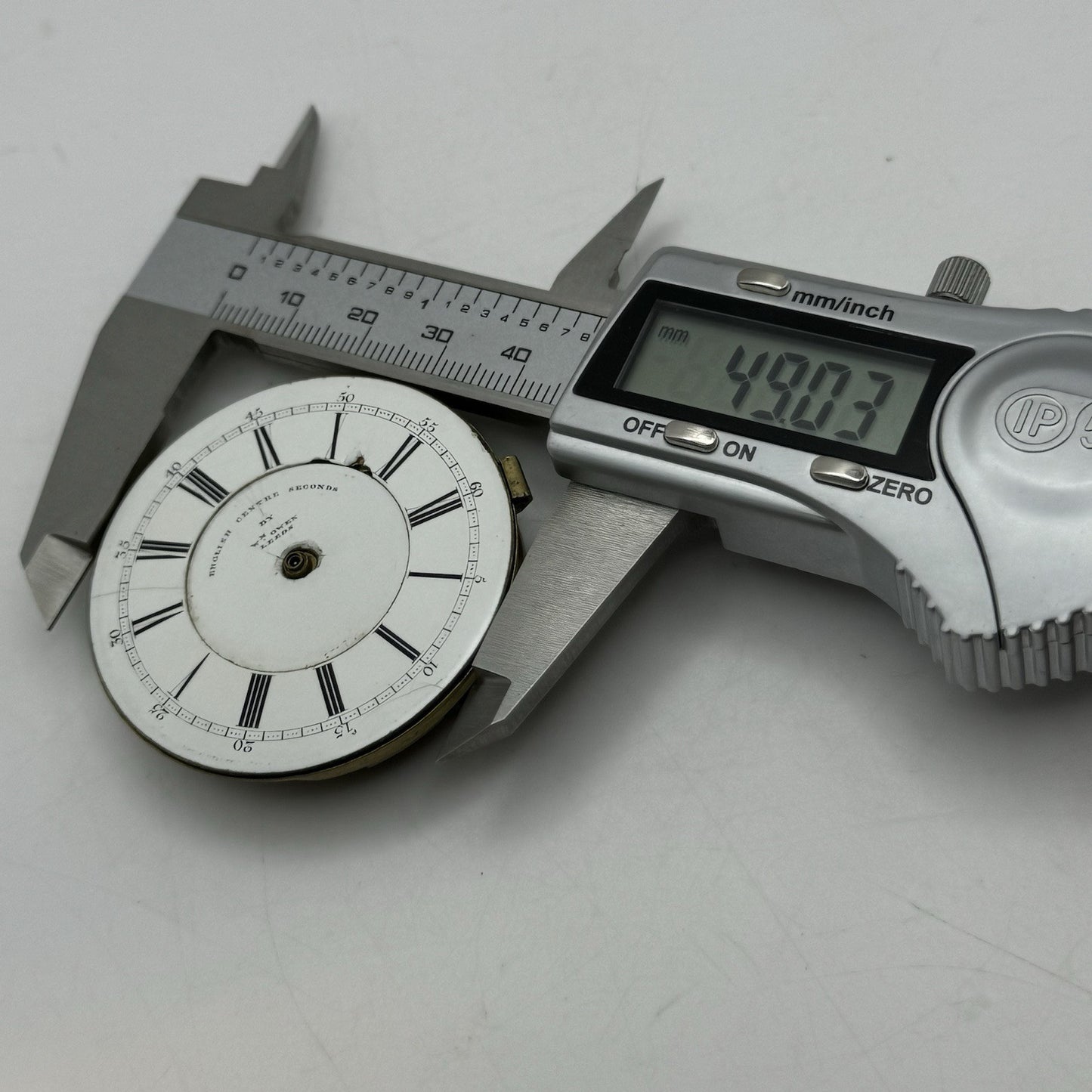 49mm William Owen Leeds Centre Seconds Chronograph Pocket Watch Movement - PARTS
