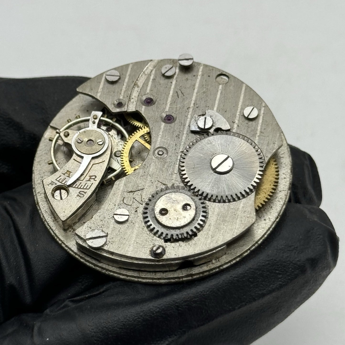 39.5mm Balance Ok Unidentified Interesting Vintage Pocket Watch Movement PARTS
