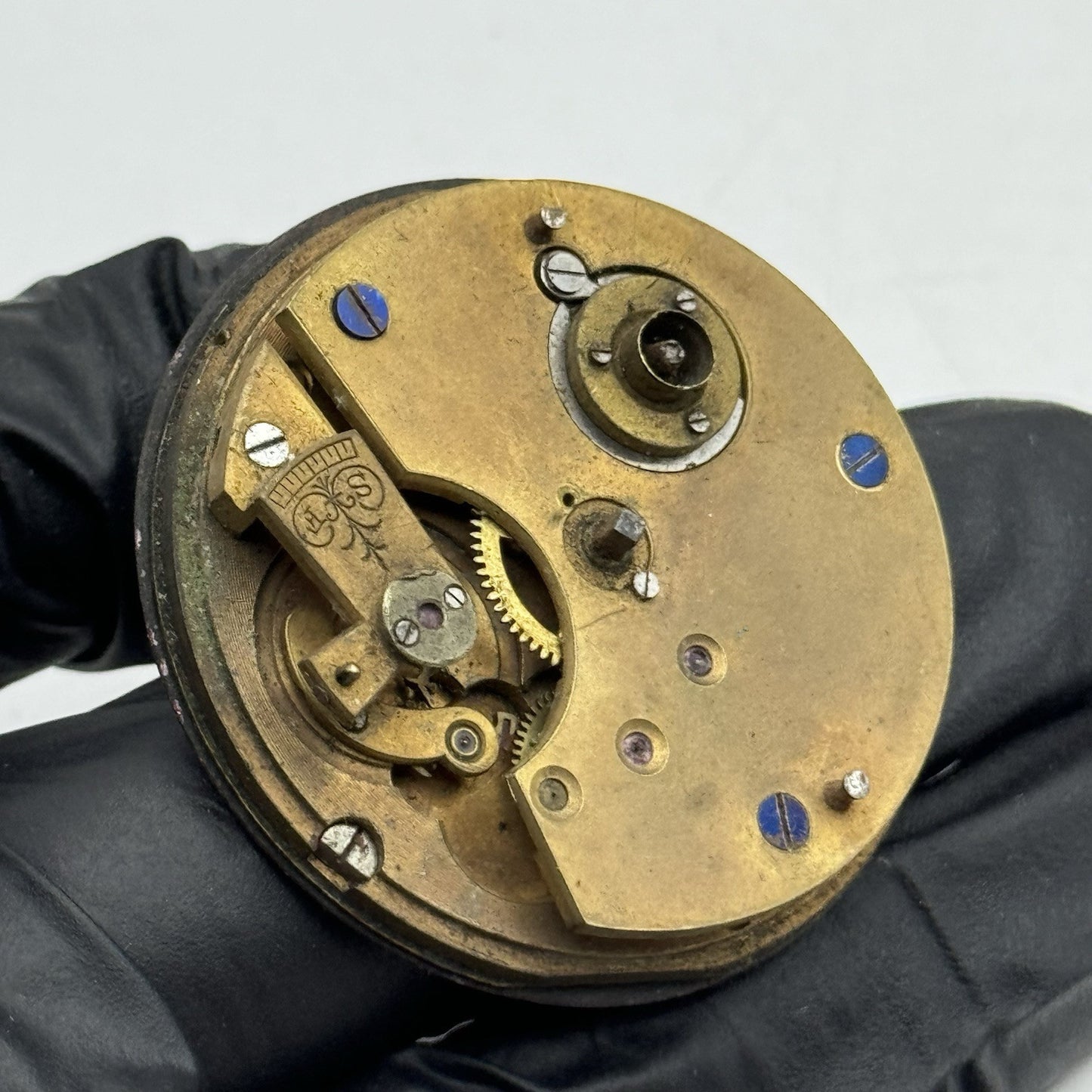 43.9mm Antique Fattorini & Sons Bradford The Leader Pocket Watch Movement PARTS