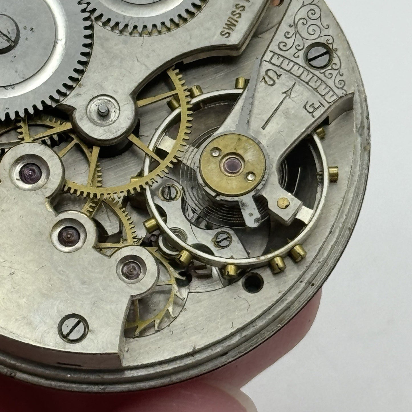 43.1mm M Harrison & Son Liverpool Open Face Pocket Watch Movement PARTS REPAIR