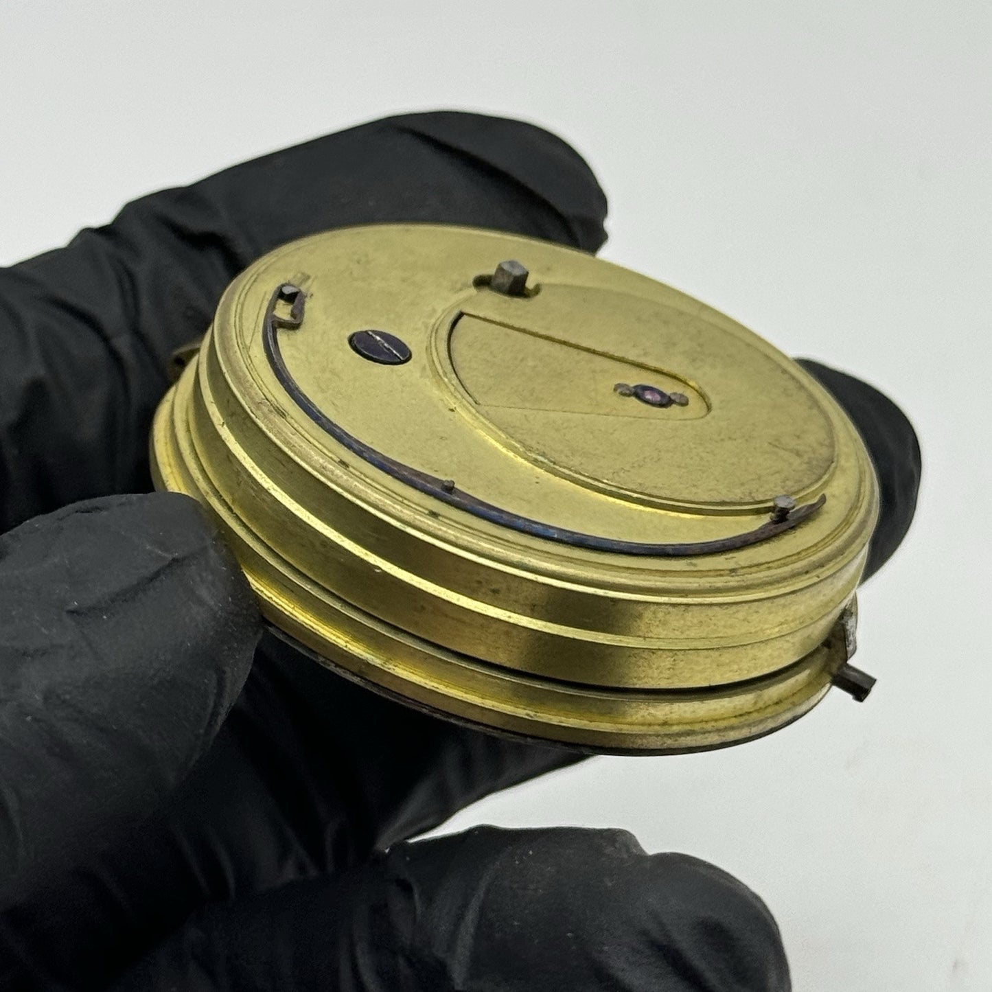 46.5mm Antique David Abrahams Manchester Key Wound Pocket Watch Movement PARTS