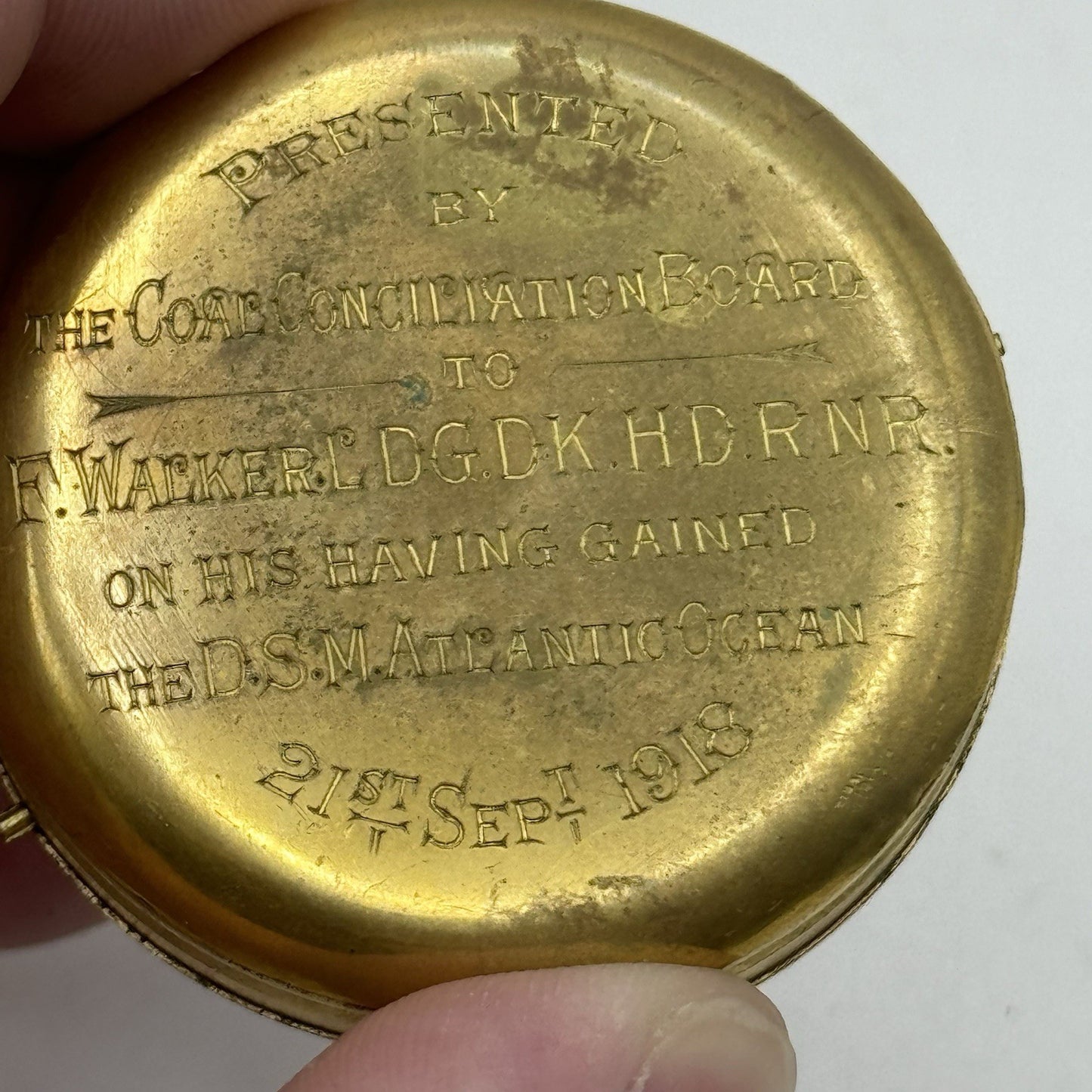 47.8mm Antique 1918 DSM Atlantic Coal Conciliation Board Pocket Watch Movement