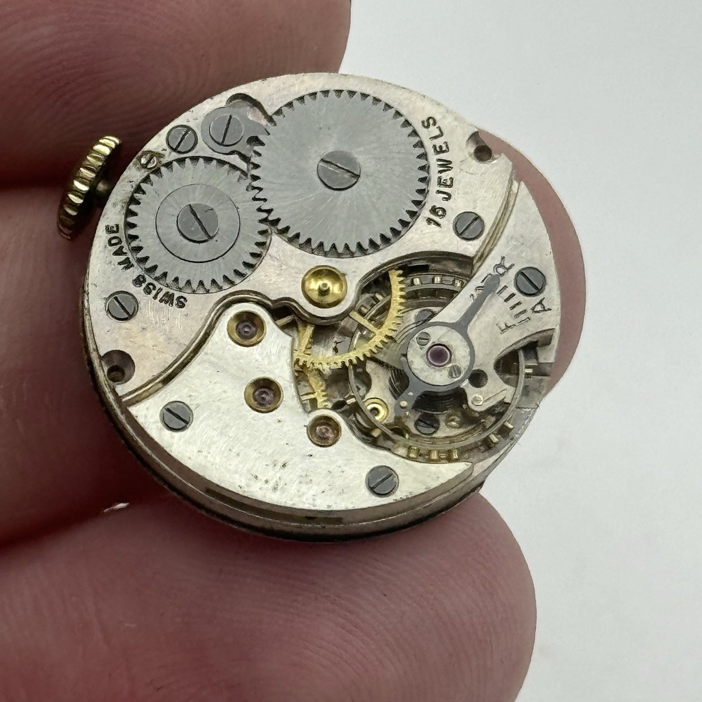 23.6mm Watches LTD Porcelain Dial Hands Watch Movement - Good Balance FOR PARTS