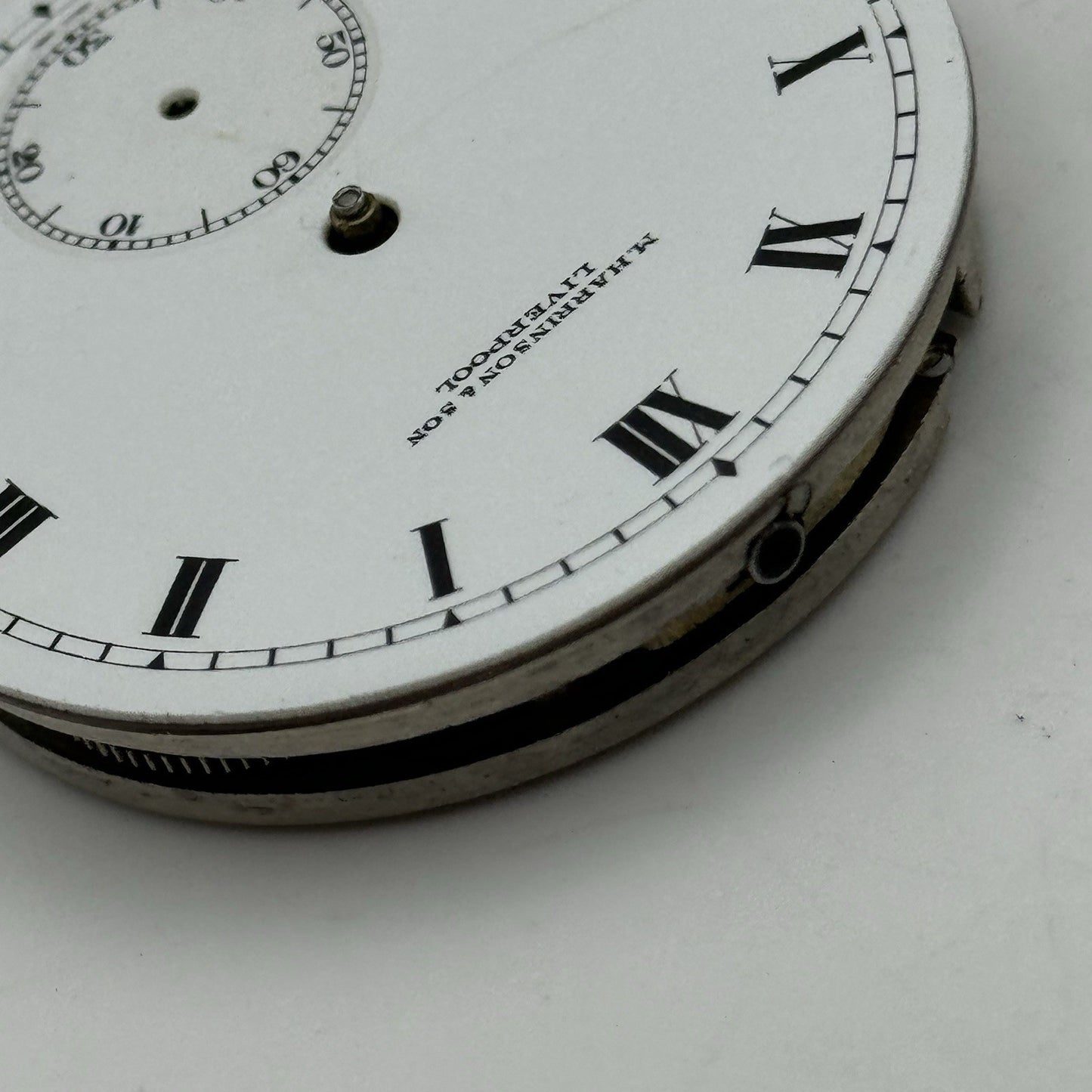 43.1mm M Harrison & Son Liverpool Open Face Pocket Watch Movement PARTS REPAIR