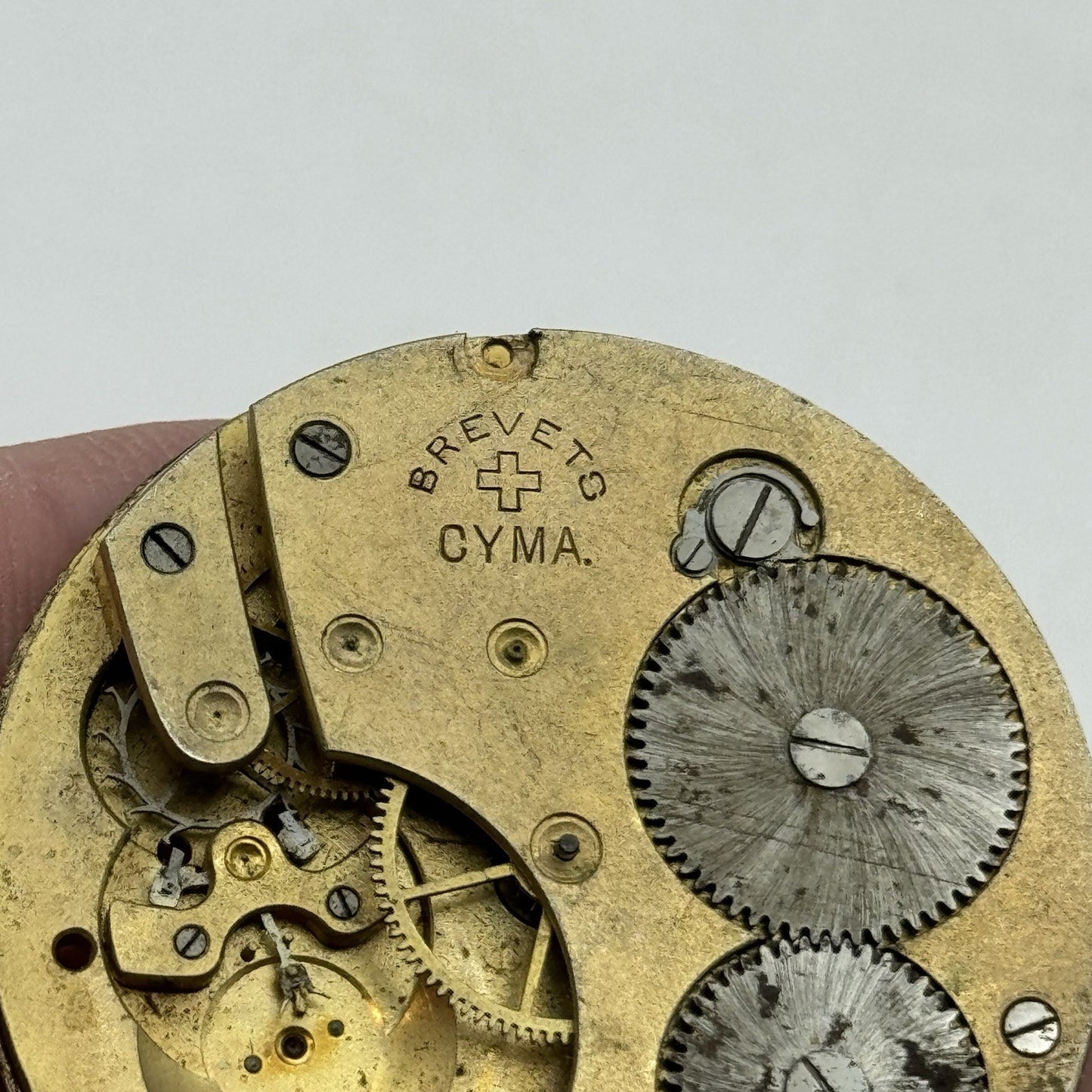 42.8mm Brevete Cyma Modele Depose Partial Vintage Pocket Watch PARTS REPAIR