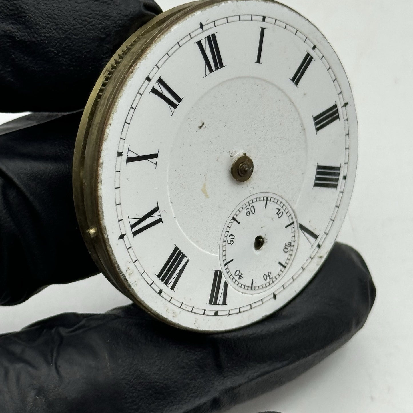 40.7mm Antique Key Wound Roman Numerals Pocket Watch Movement - PARTS REPAIR