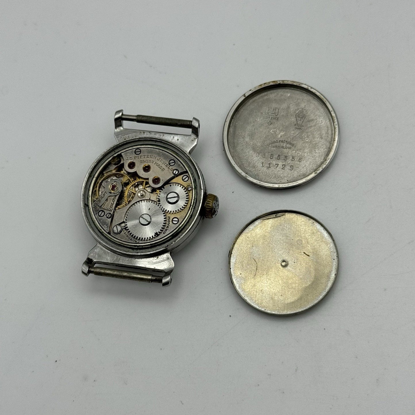 28mm Running Movado Sport FB Patent Francois Borgel Military Watch - TO RESTORE