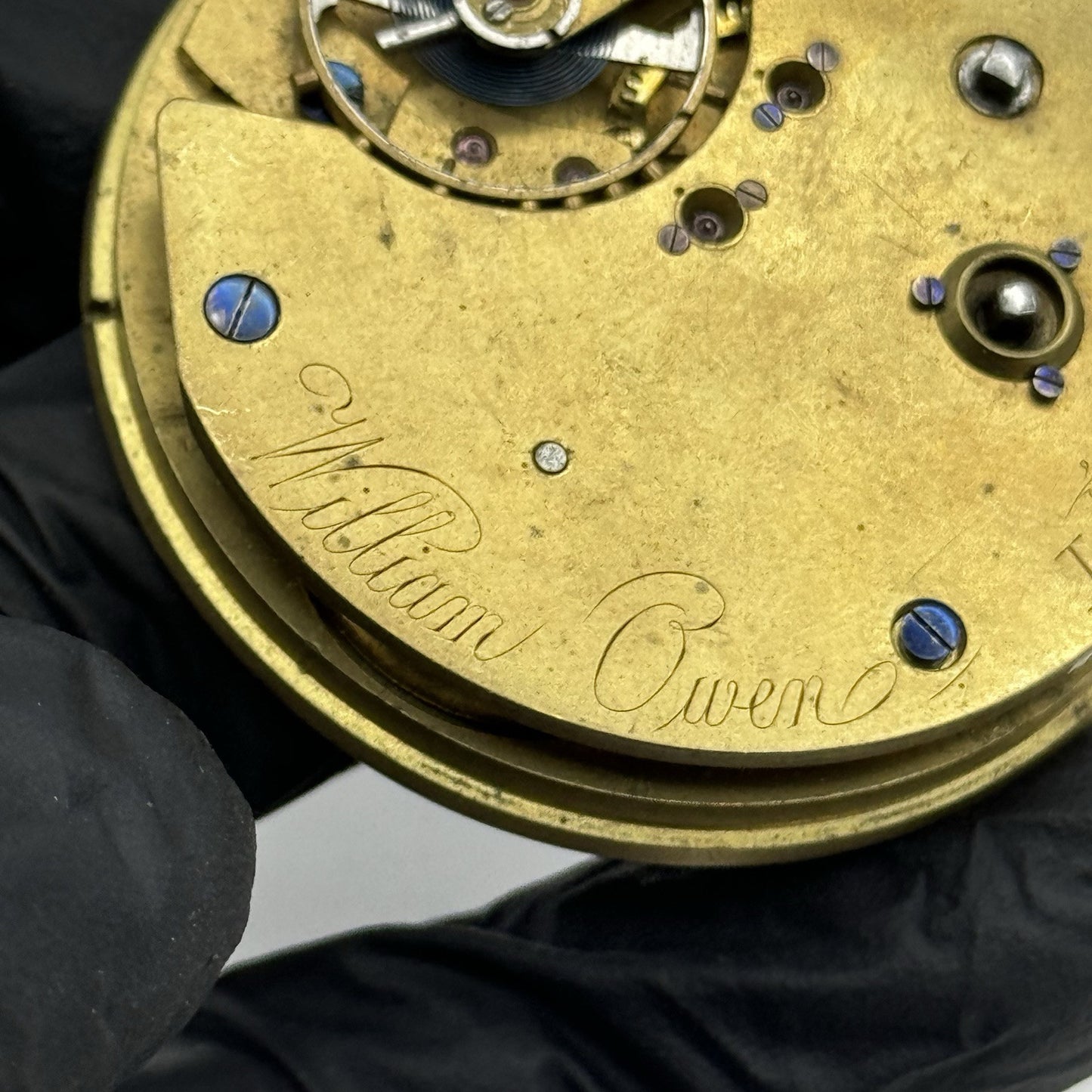 49mm William Owen Leeds Centre Seconds Chronograph Pocket Watch Movement - PARTS