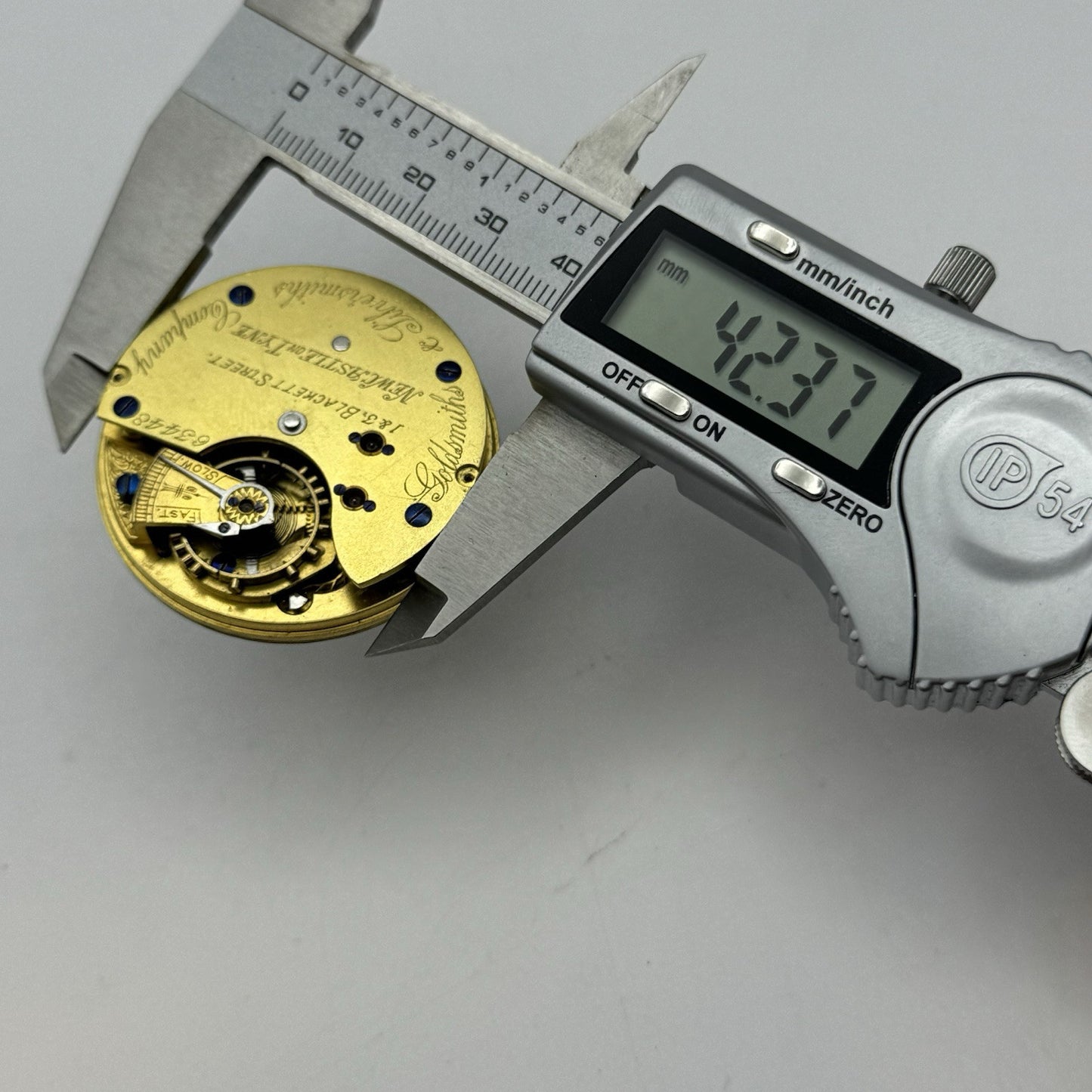 45mm Newcastle Goldsmiths & Silversmiths Company Pocket Watch Movement PROJECT