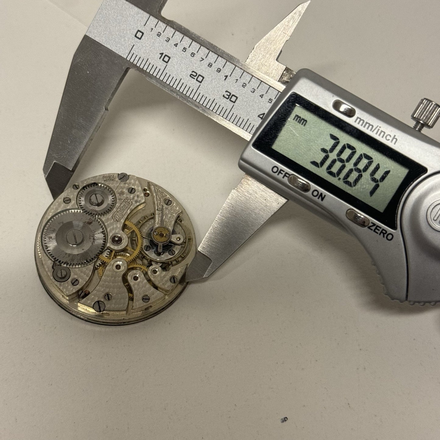41.5mm High Grade Unidentified 17 Jewels Swiss Pocket Watch Movement - PARTS