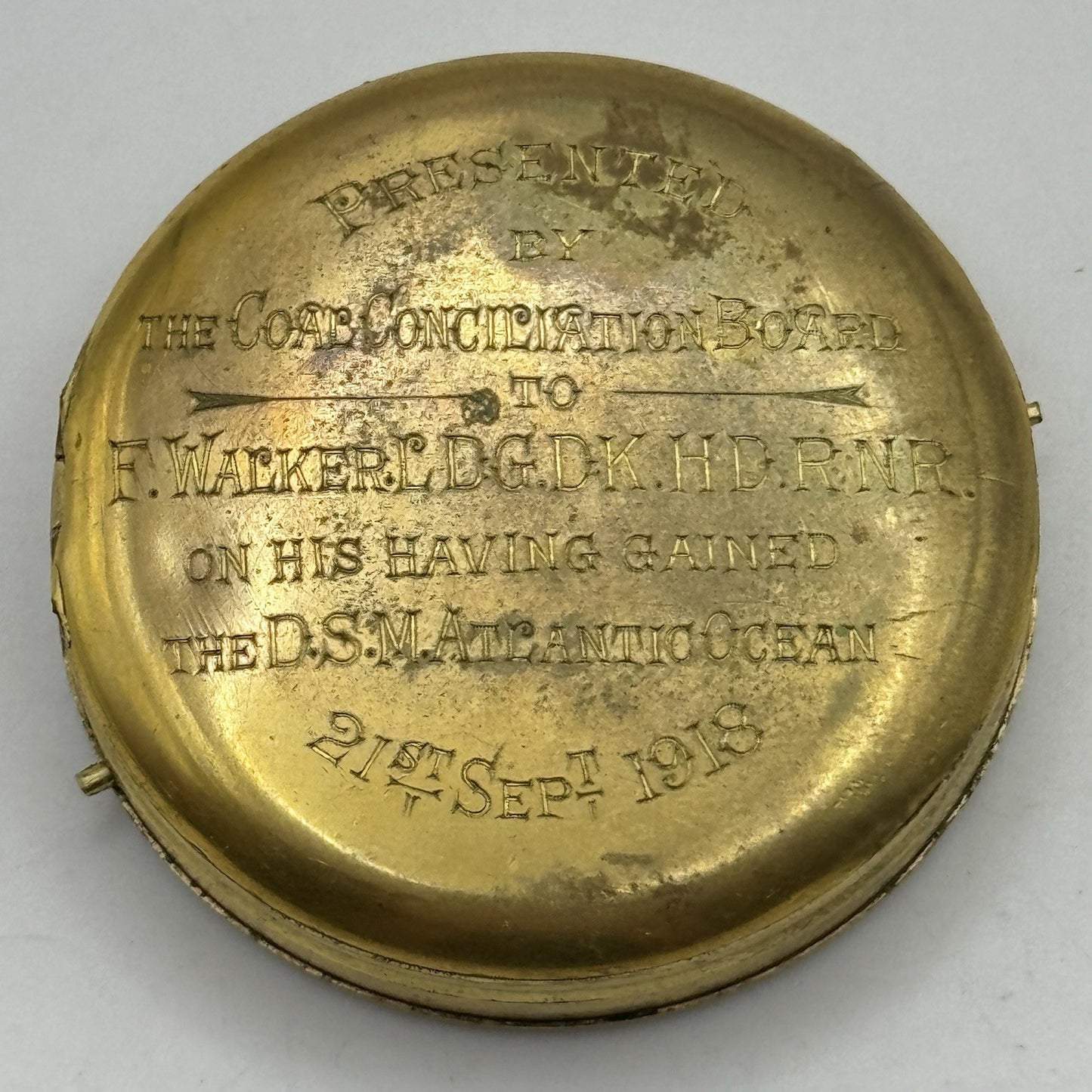 47.8mm Antique 1918 DSM Atlantic Coal Conciliation Board Pocket Watch Movement