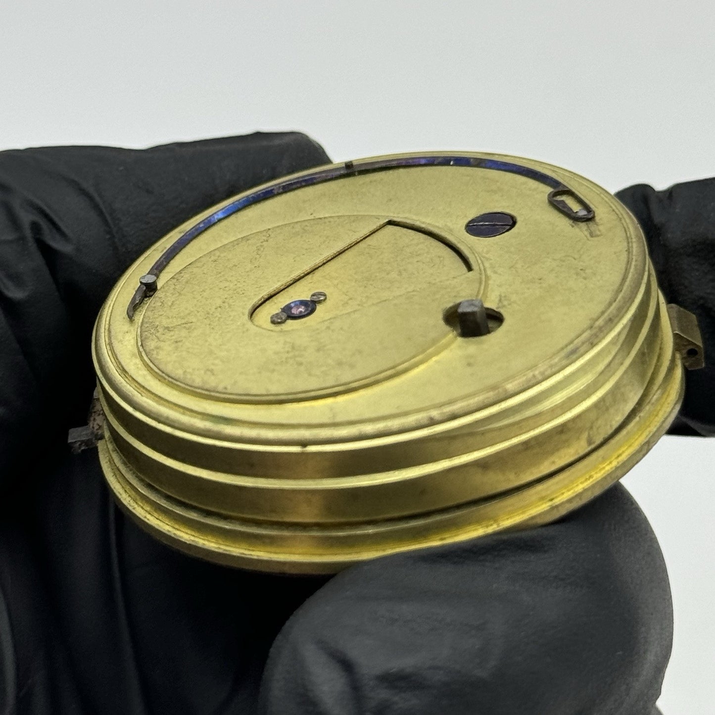 46.5mm Antique David Abrahams Manchester Key Wound Pocket Watch Movement PARTS