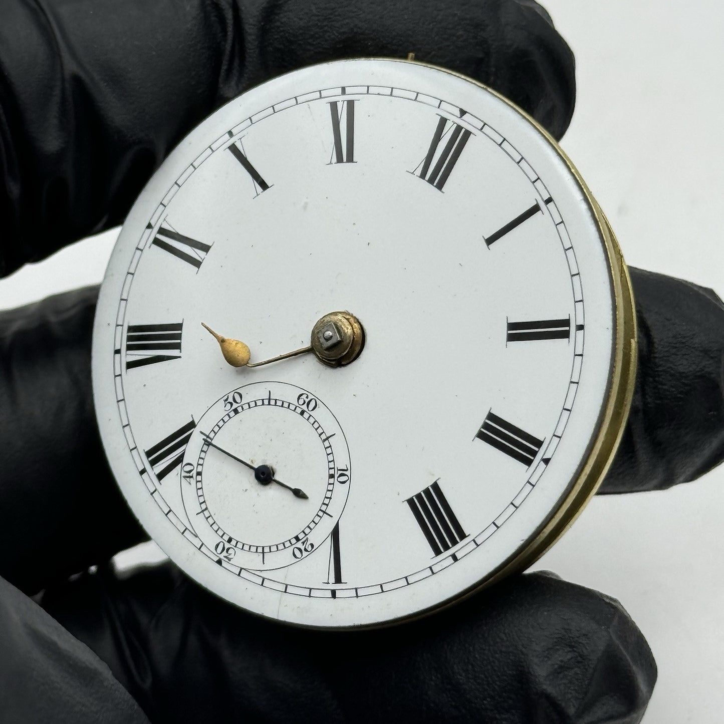 42.9mm Antique English Reversing Pinion Key Wound Pocket Watch Movement - PARTS