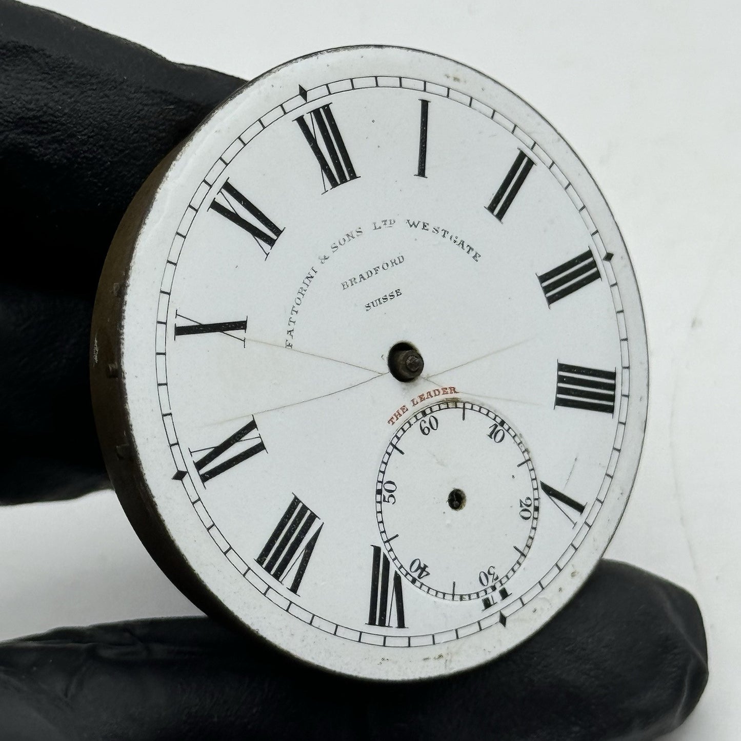 43.9mm Antique Fattorini & Sons Bradford The Leader Pocket Watch Movement PARTS