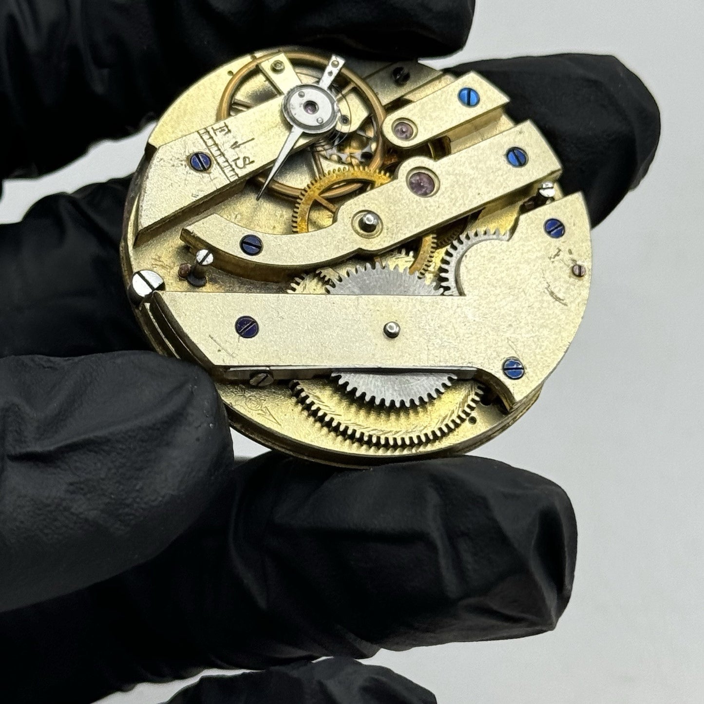 43.1mm Interesting Antique Pocket Watch Movement - Balance Intact PARTS REPAIR