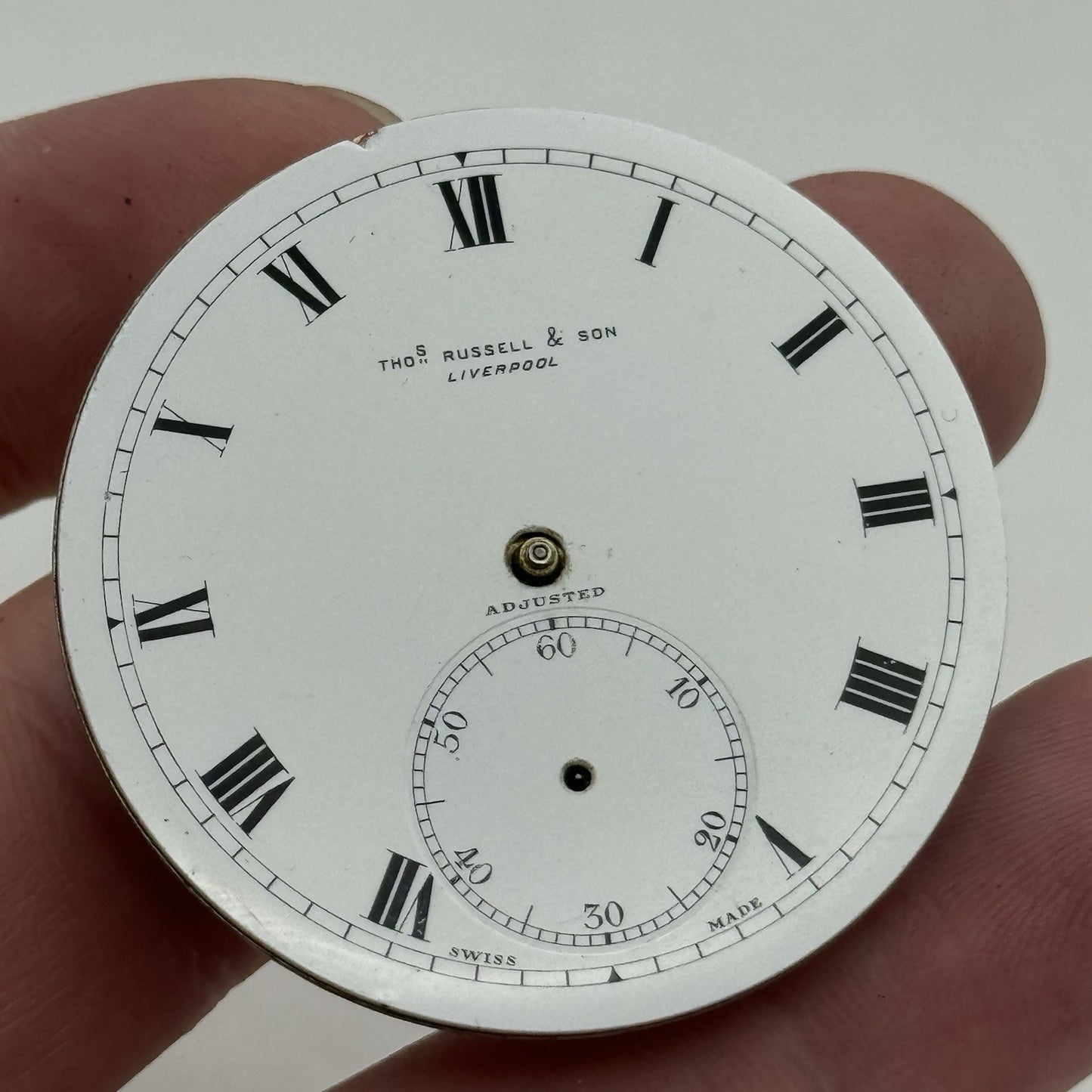 40.9mm High Grade Thomas Russell & Son Open Face Pocket Watch Movement PARTS