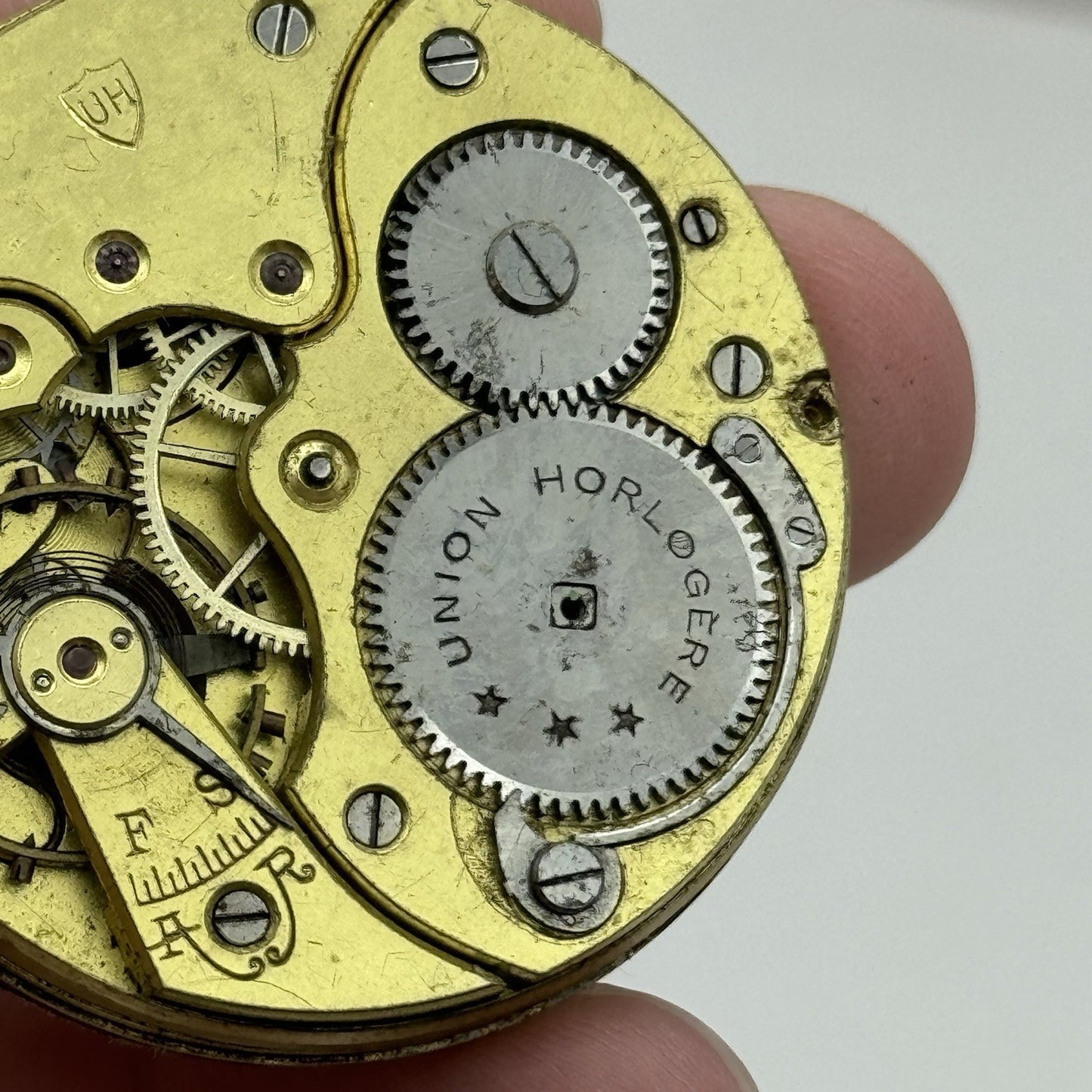 42.3mm Interesting Longines Union Horlogere UH Pocket Watch Movement - PARTS