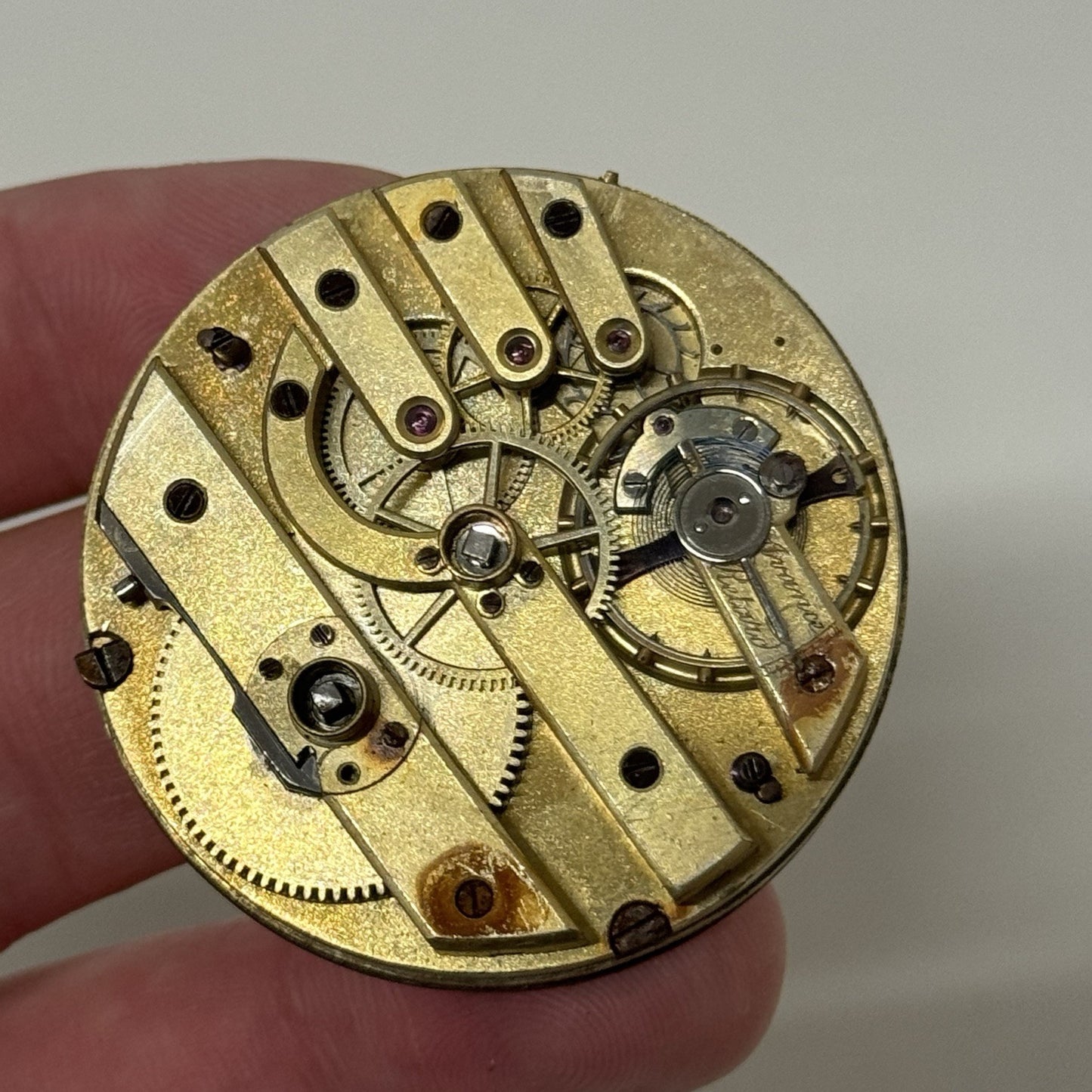43.3mm Running Antique High Grade Cylinder Escapement Pocket Watch Movement PART
