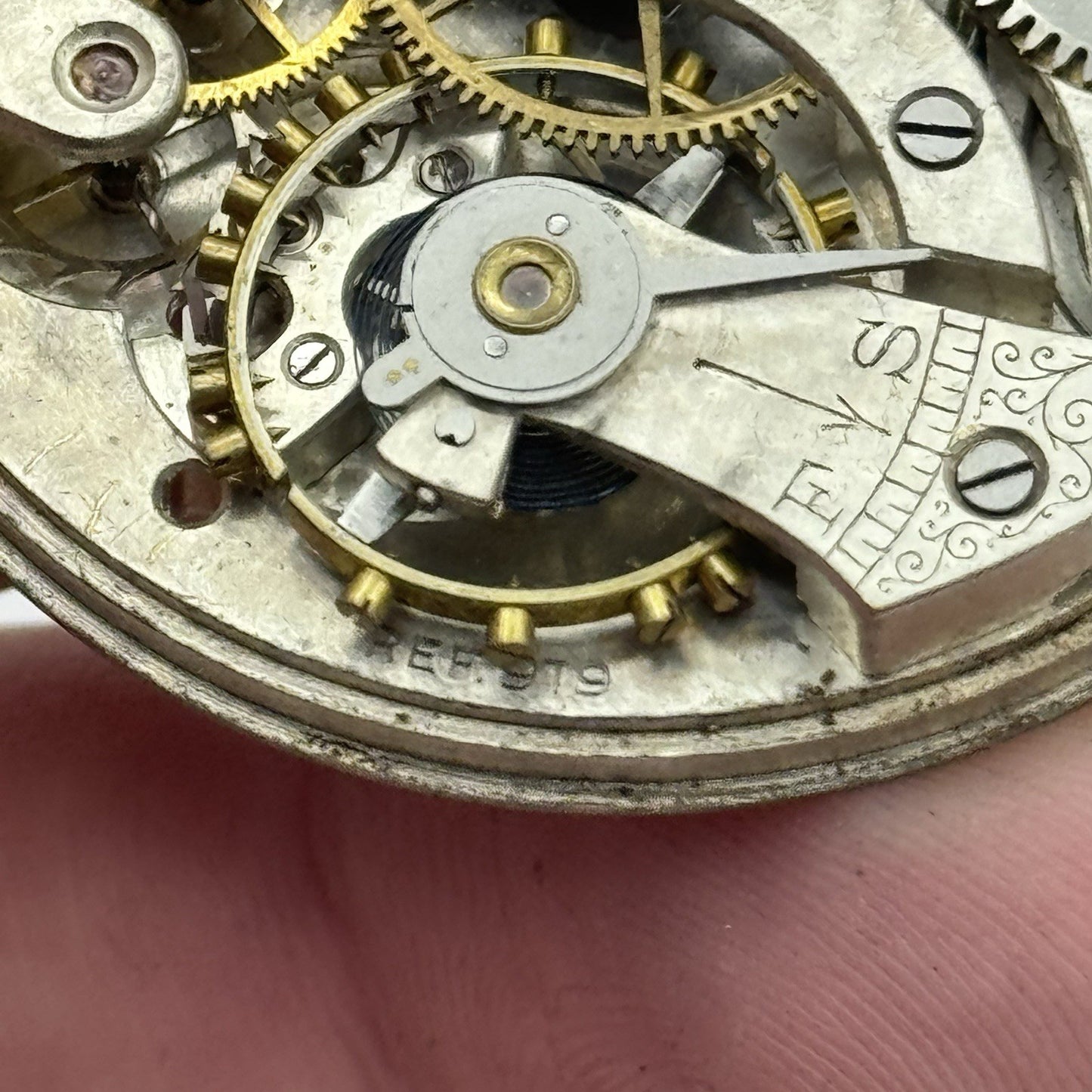 43mm Cyma Tavannes Ref 919 Vintage Swiss Pocket Watch Movement For PARTS REPAIR