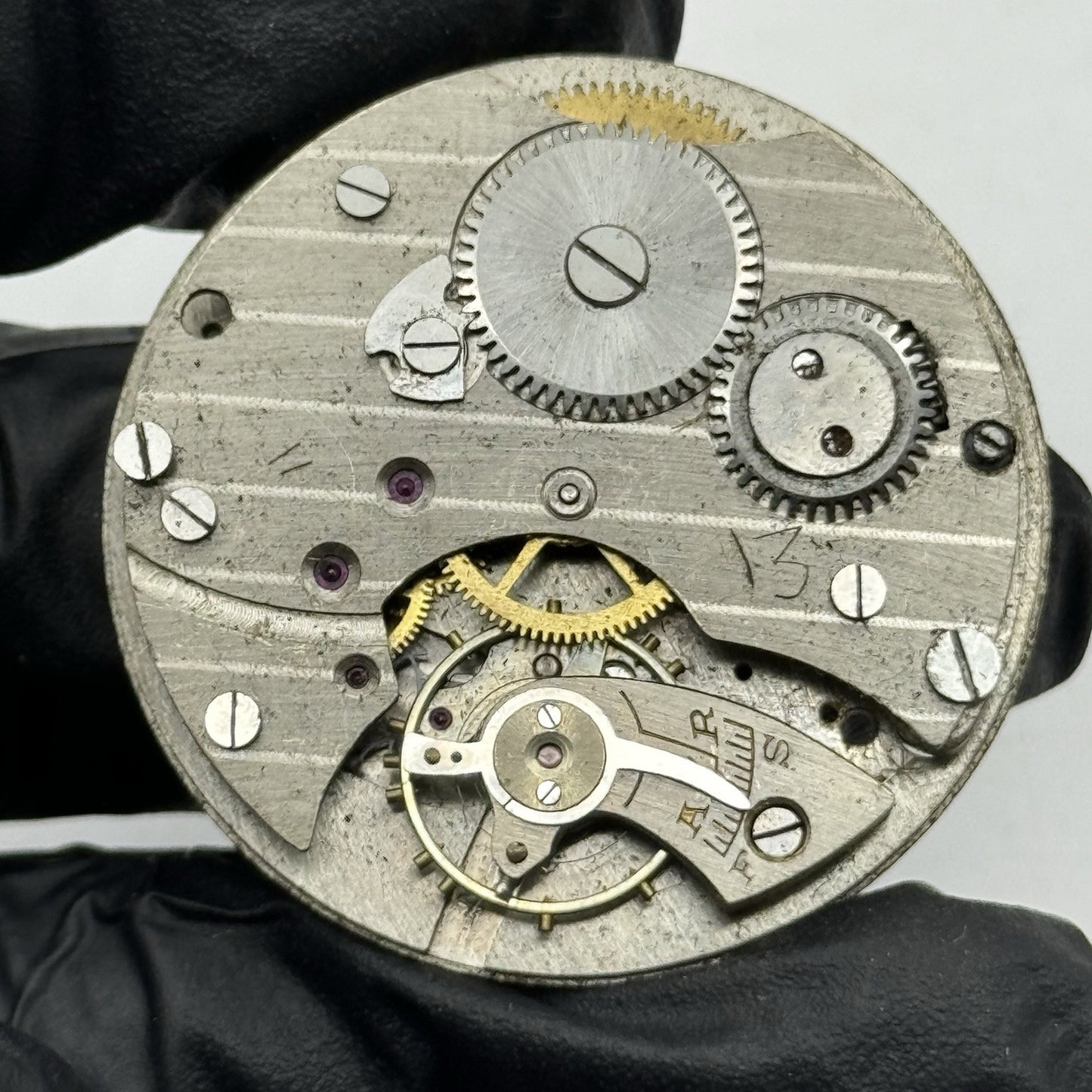 39.5mm Balance Ok Unidentified Interesting Vintage Pocket Watch Movement PARTS