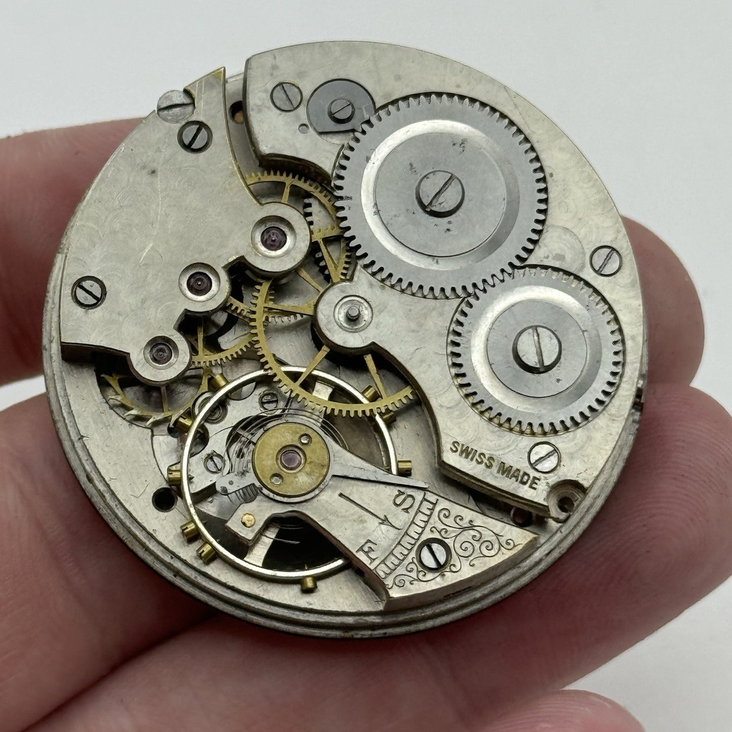 43.1mm M Harrison & Son Liverpool Open Face Pocket Watch Movement PARTS REPAIR