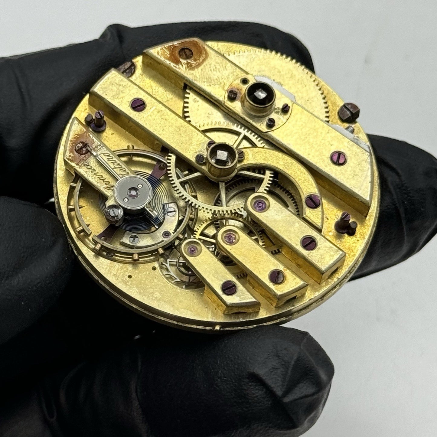 43.3mm Running Antique High Grade Cylinder Escapement Pocket Watch Movement PART