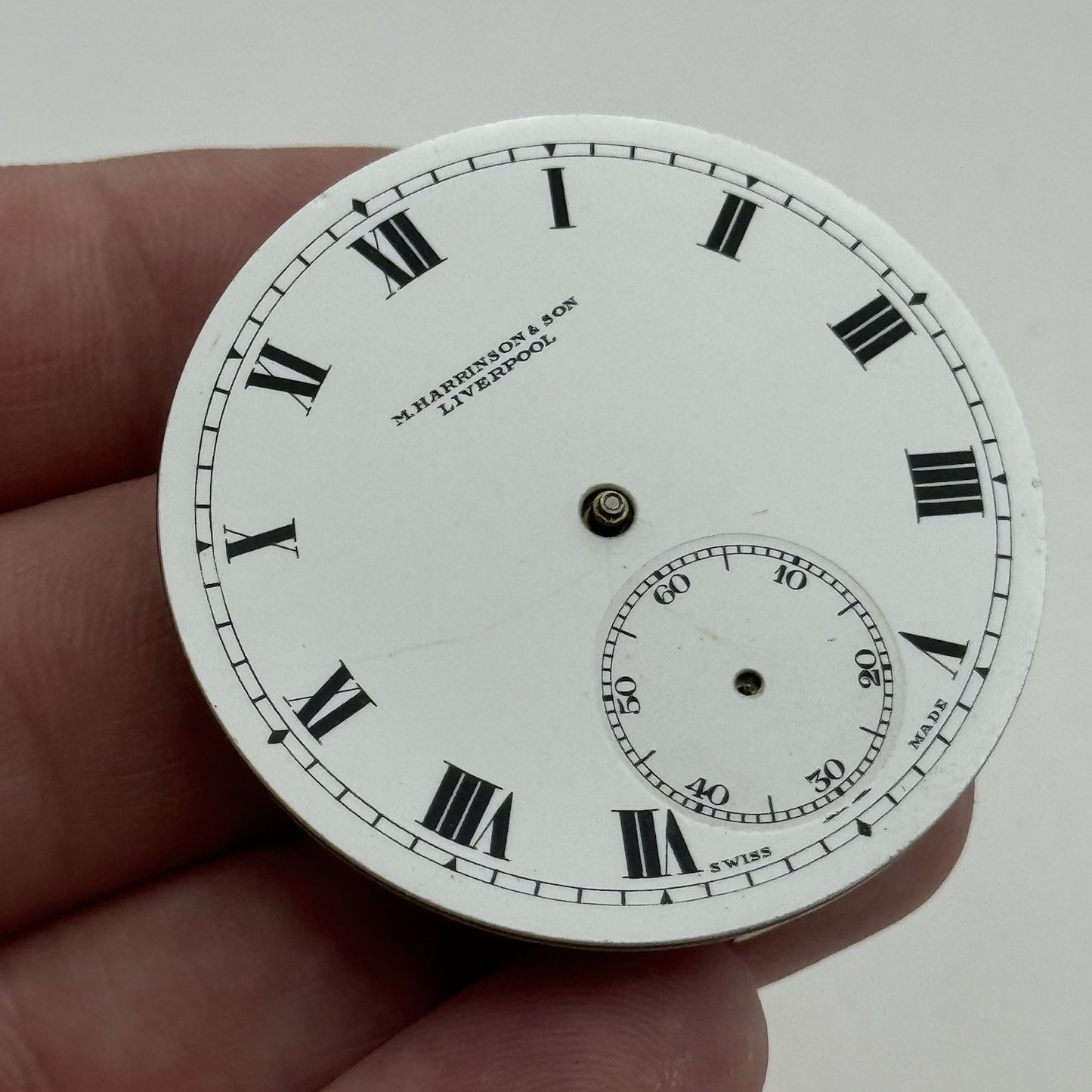 43.1mm M Harrison & Son Liverpool Open Face Pocket Watch Movement PARTS REPAIR