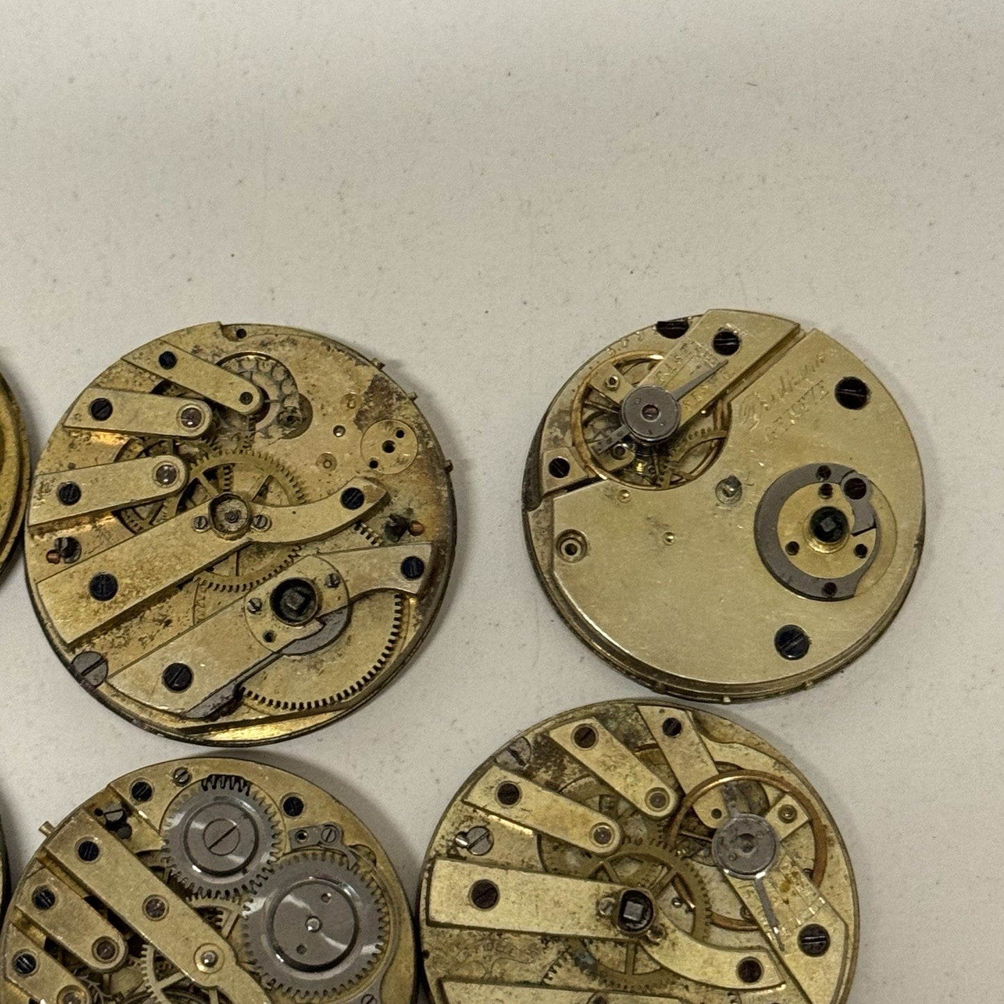 6 x Mixed Antique Pocket Watch Movements Bundle Job Lot Spares Repairs Parts