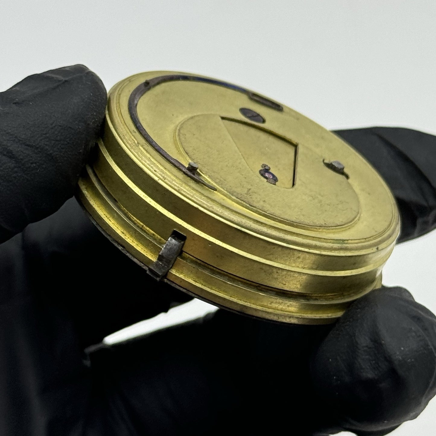 46.5mm Antique David Abrahams Manchester Key Wound Pocket Watch Movement PARTS