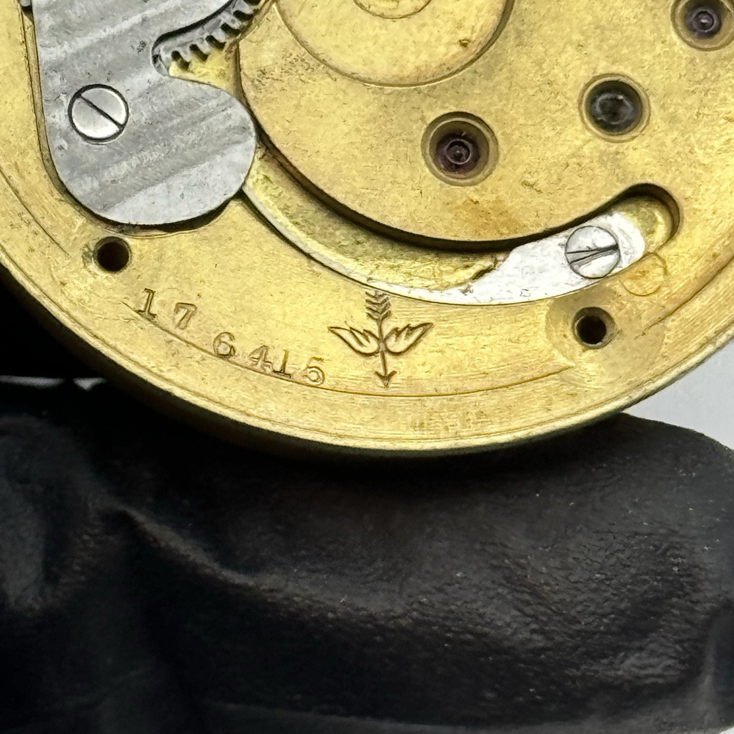 43mm Antique Leicester Maker English Pocket Watch Movement - PARTS REPAIR SPARES